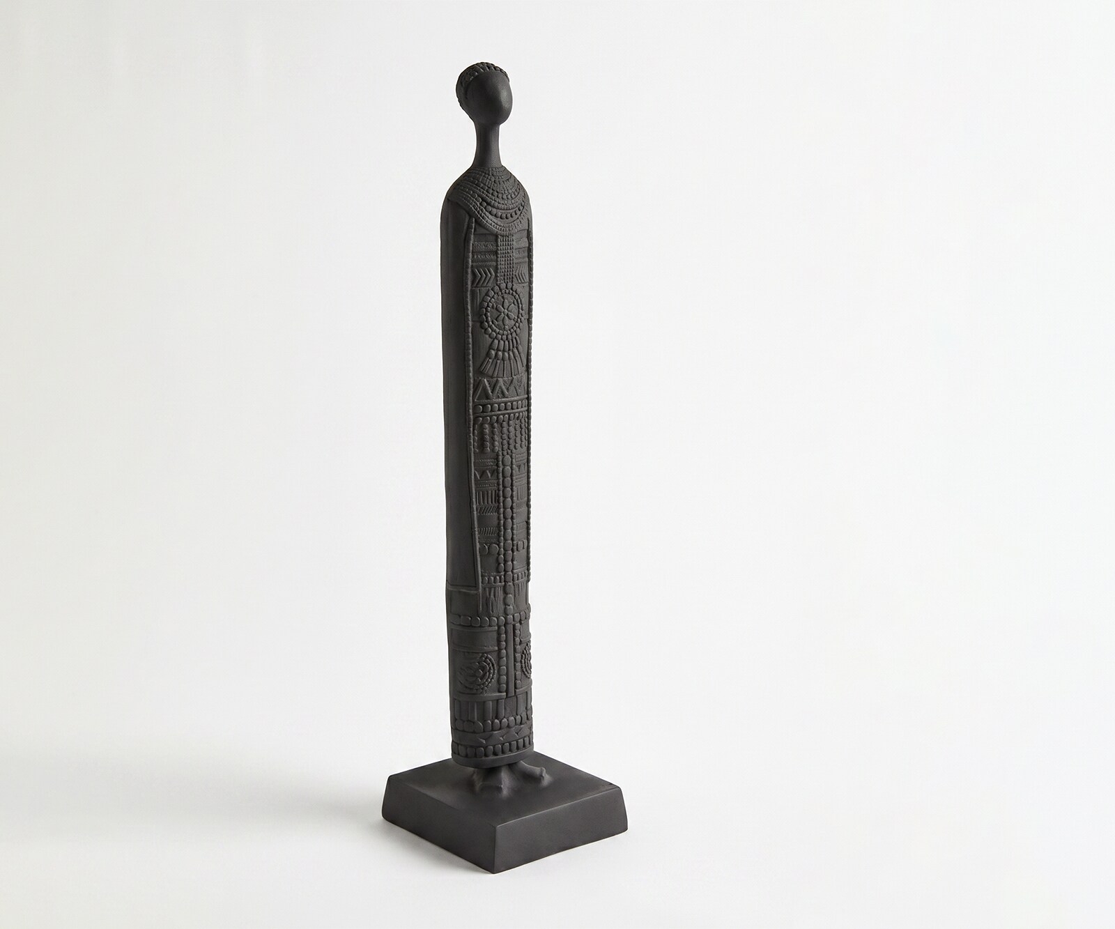 Beeldje Sentinel B12 x D12 x H51 cm Aluminium Basalt Gegoten