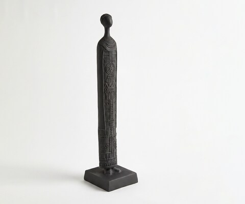 Beeldje Sentinel B12 x D12 x H51 cm Aluminium Basalt Gegoten