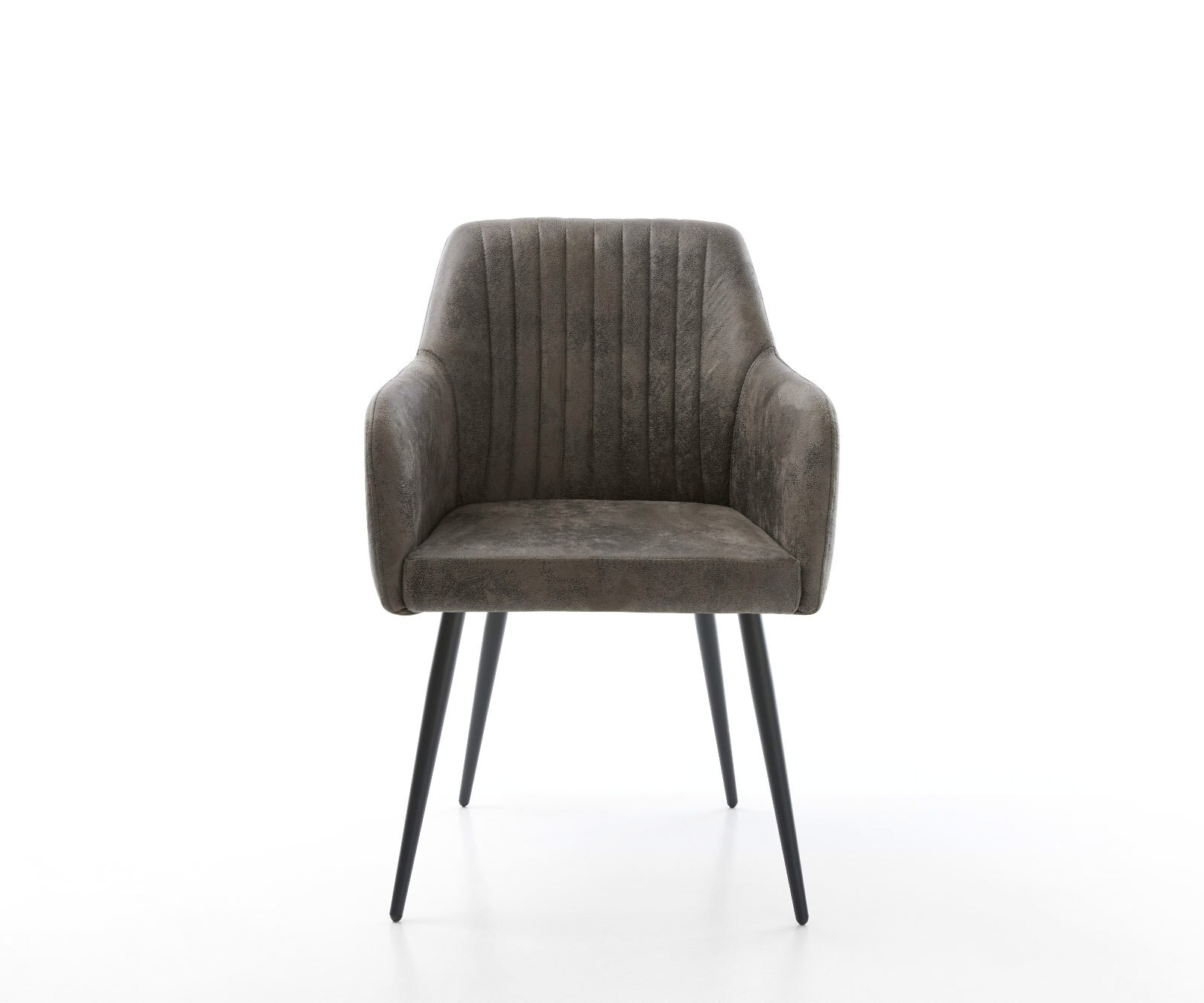 Eetkamerstoel Greg-Flex microvelours grijs antiek 4-poot conisch zwart pocketveer kern 1 Eetkamerstoel Greg-Flex microvelours grijs antiek 4-poot conisch zwart pocketveer kern 1