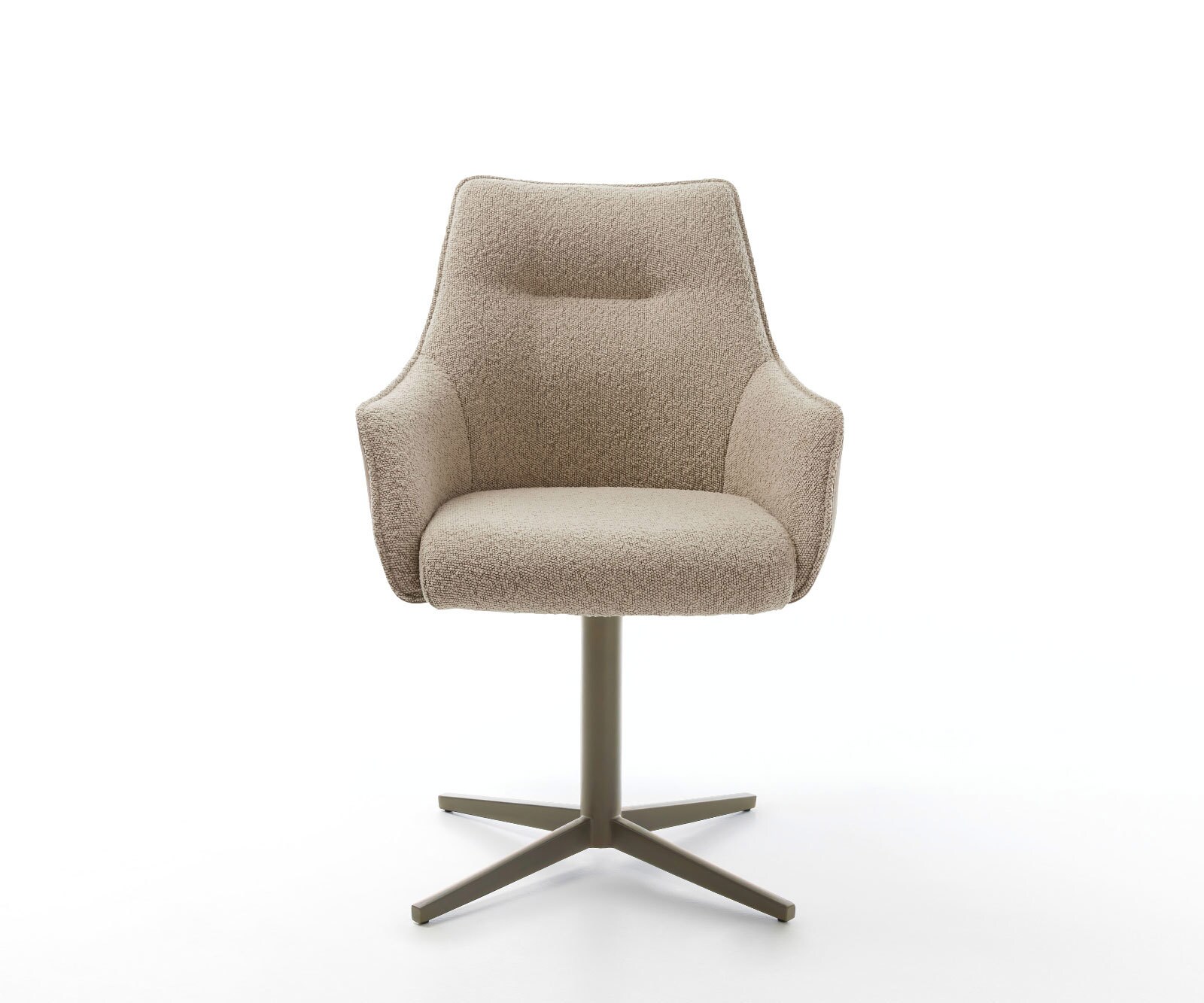 Draaistoel Alja-Flex met armleuning materiaalmix mud kruispoot afwerking met titanium 360° draaibaar pocketveer kern 1