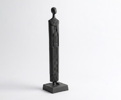 Beeldje Signum B12 x D12 x H51 cm Aluminium Basalt Gegoten