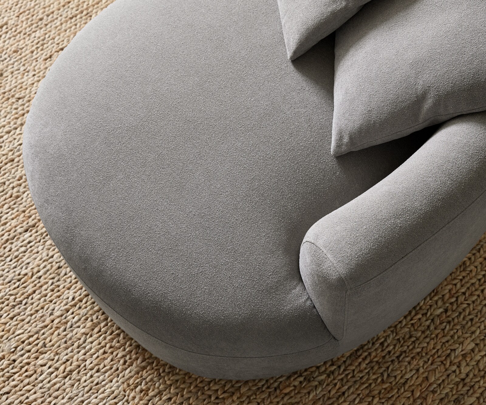 Big-Sofa Edina 330x170 cm structuurstof soft grijs 6