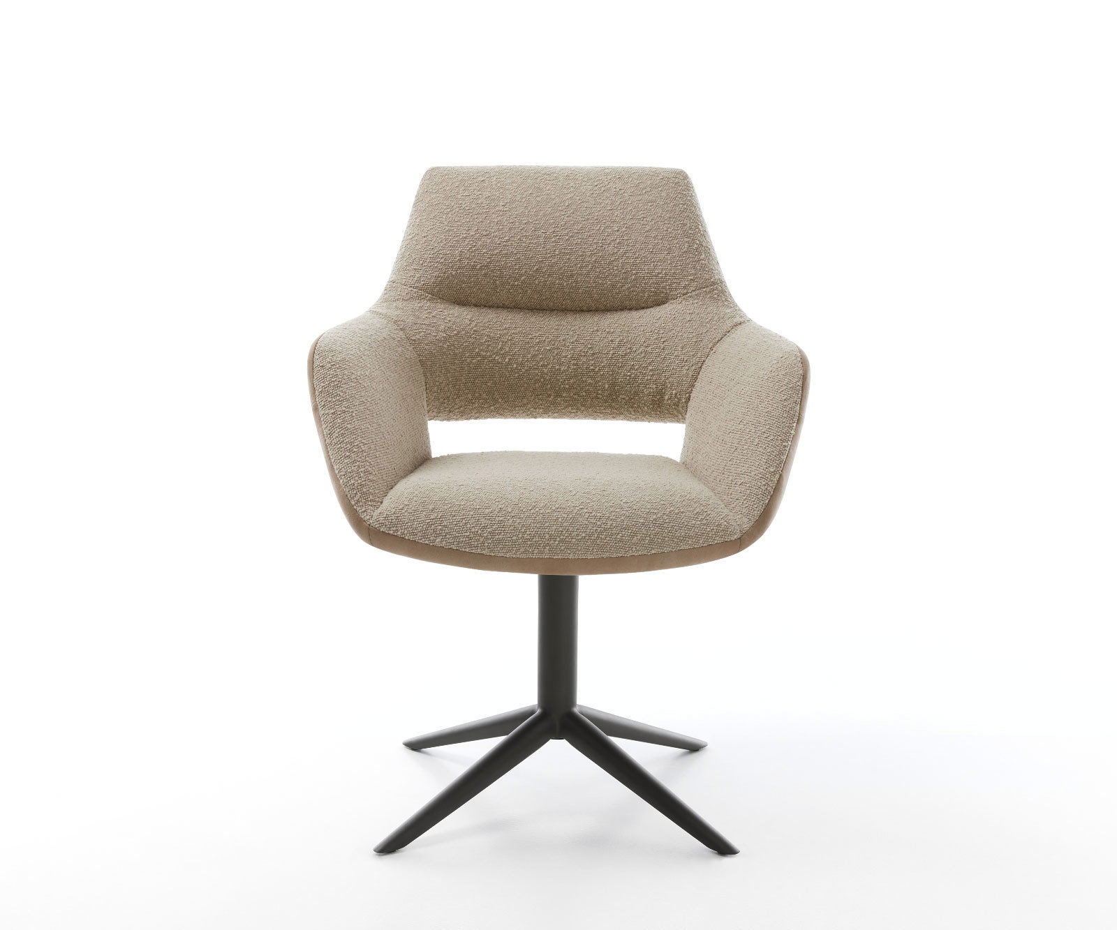 Draaistoel Yago-Flex met armleuning materiaalmix mud kruispoot zwart 360° draaibaar rocker-functie pocketveer kern 1 Draaistoel Yago-Flex met armleuning materiaalmix mud kruispoot zwart 360° draaibaar rocker-functie pocketveer kern 1