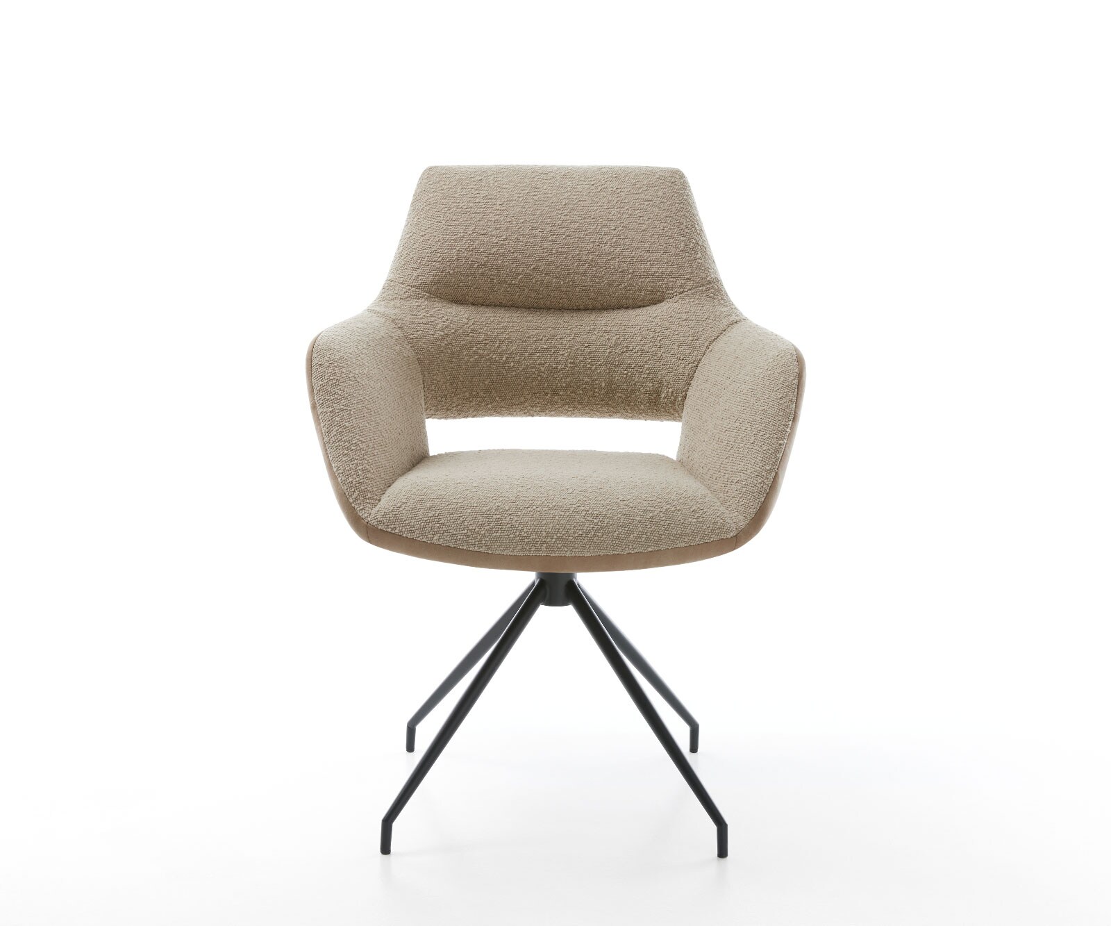 Draaistoel Yago-Flex met armleuning materiaalmix mud kruisframe conisch zwart 180° draaibaar pocketveer kern 1 Draaistoel Yago-Flex met armleuning materiaalmix mud kruisframe conisch zwart 180° draaibaar pocketveer kern 1