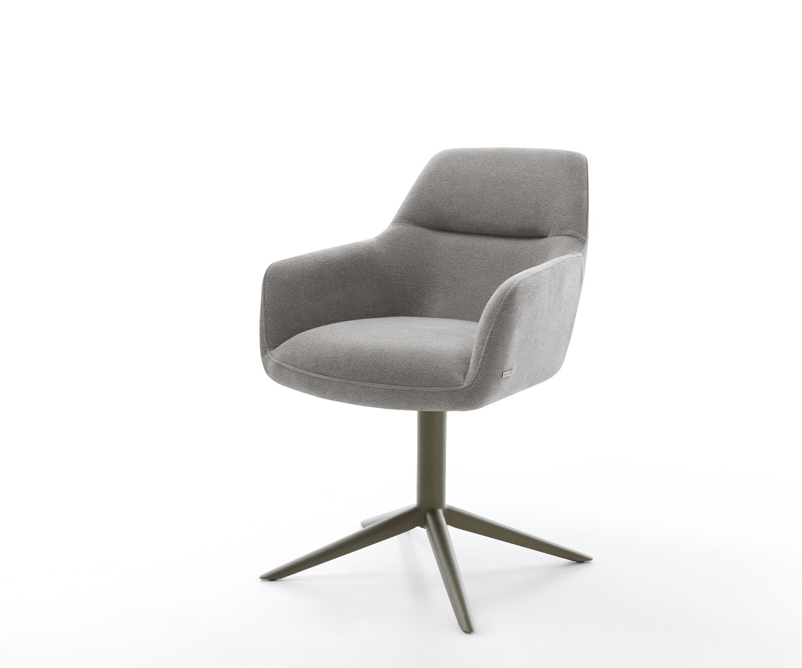 Draaistoel Pejo-Flex zachte stof met structuur grijs kruispoot afwerking met titanium 360° draaibaar rocker-functie pocketveer kern 1