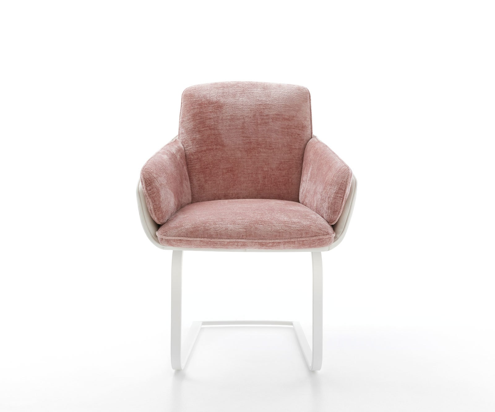 Sledemodel Luan-Flex met armleuning materiaalmix echt leer wit-rosé sledemodel vlak wit 1 Sledemodel Luan-Flex met armleuning materiaalmix echt leer wit-rosé sledemodel vlak wit 1