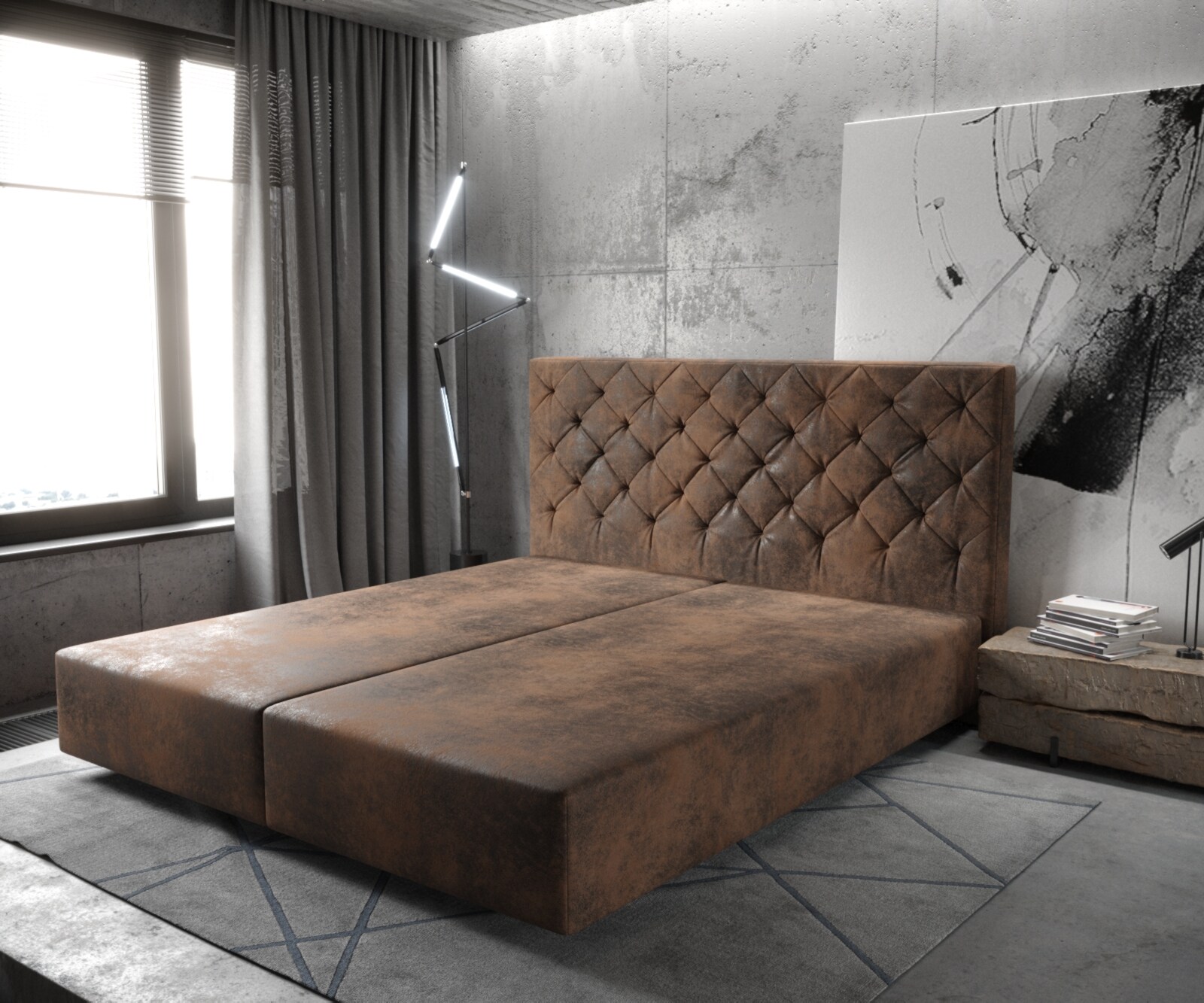 Boxspring-frame Dream-Great 180x200 microvezel bruin