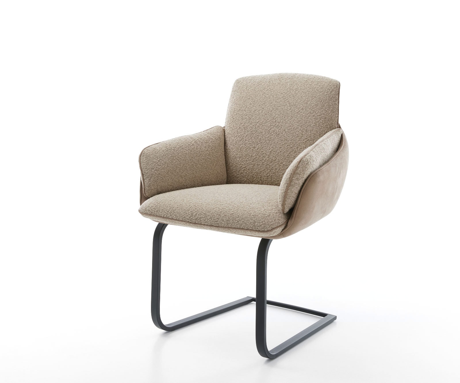 Sledemodel Luan-Flex met armleuning materiaalmix mud sledemodel vlak zwart Sledemodel Luan-Flex met armleuning materiaalmix mud sledemodel vlak zwart