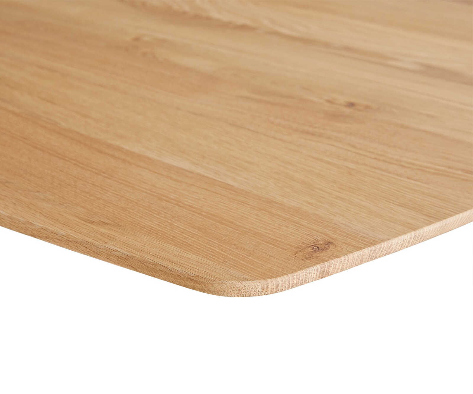 Eettafel Edge Boot 200x100x2,5-3 eiken natuur glas Schweizer Kante 5
