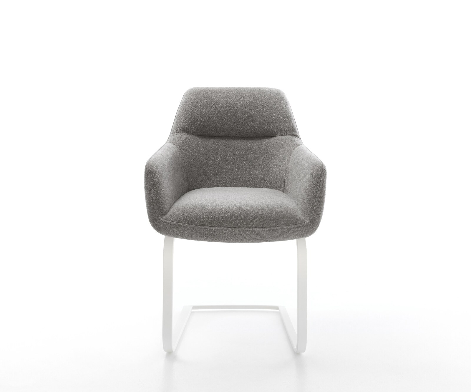 Sledemodel Pejo-Flex zachte stof met structuur grijs sledemodel vlak wit pocketveer kern 2