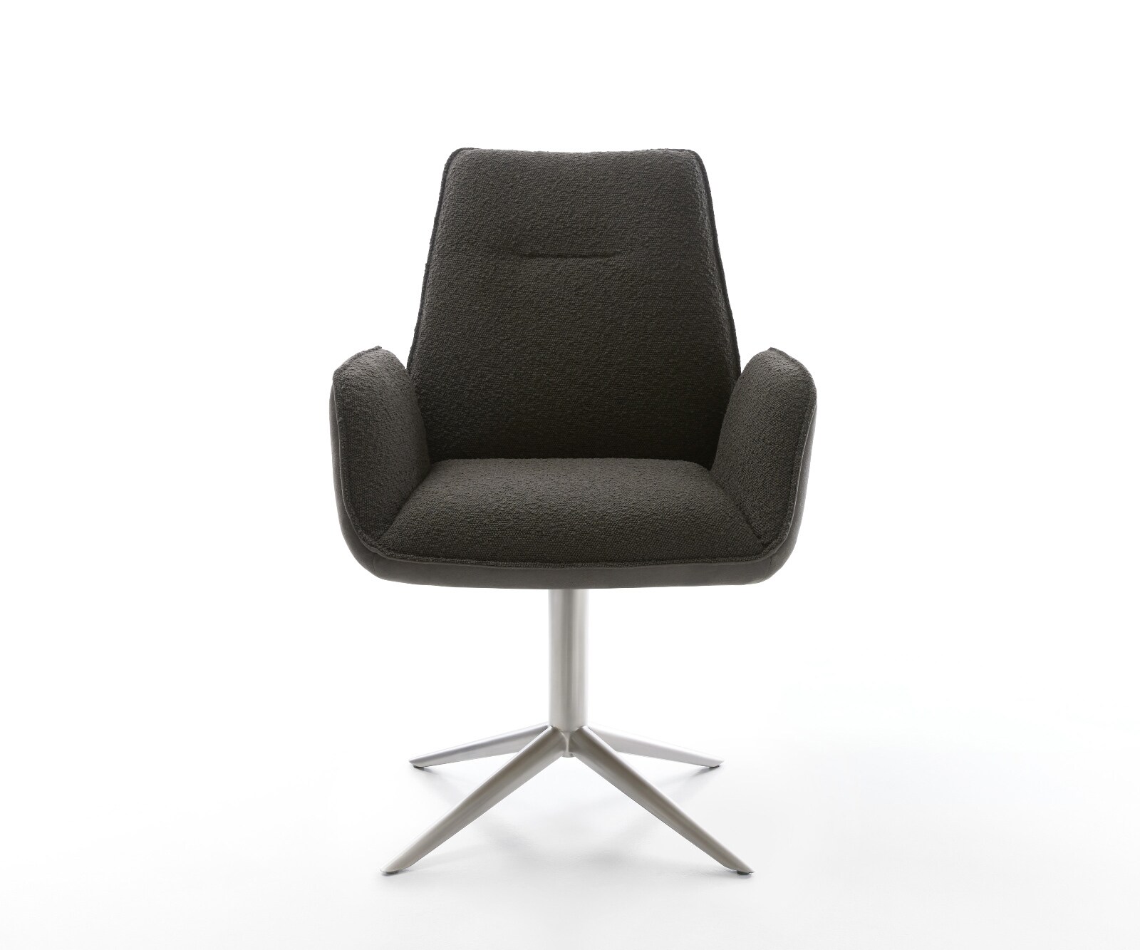 Draaistoel Zoa-Flex materiaalmix zwart kruispoot roestvrij staal 360° draaibaar rocker-functie pocketveer kern 2