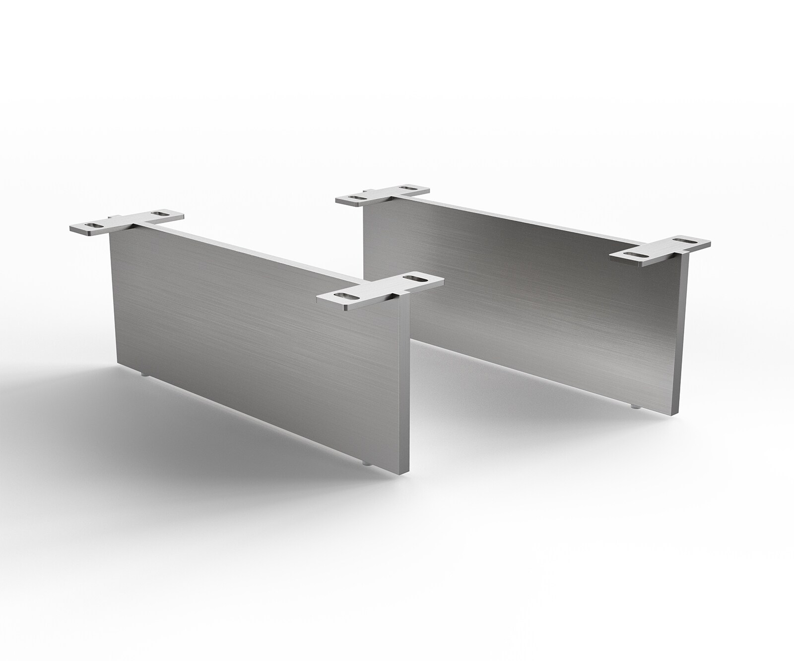 Poot zwevend effect 15 cm roestvrij staal voor kasten met een diepte van 45 cm (set van 2) 1