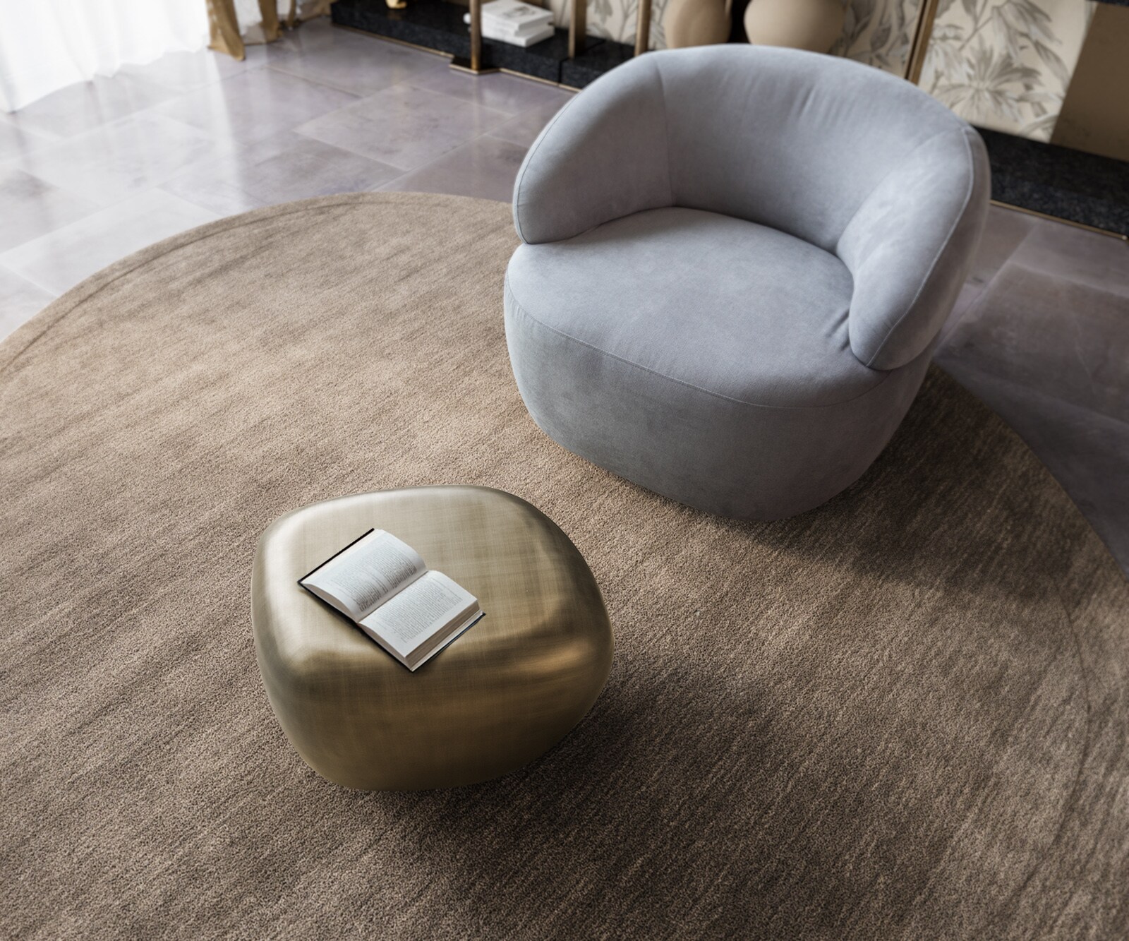 Salontafel Caramia 55x45 cm goud metallic 2