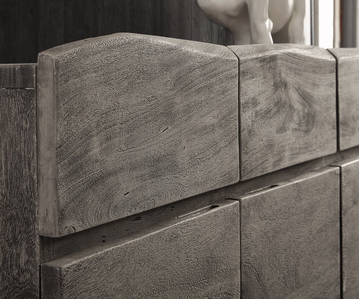 Dressoir Live-Edge 172 cm acacia platina 4 deuren 4 laden 6