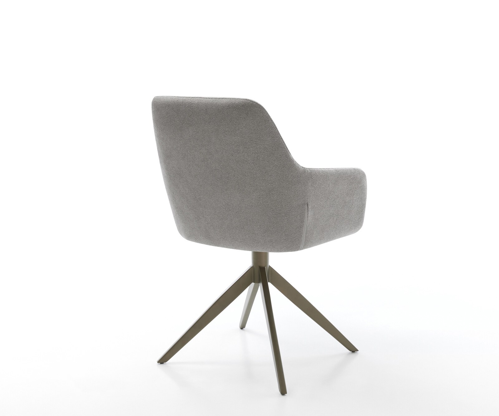 Draaistoel Pejo-Flex zachte stof met structuur grijs kruisframe breed afwerking met titanium 360° draaibaar rocker-functie pocketveer kern 5