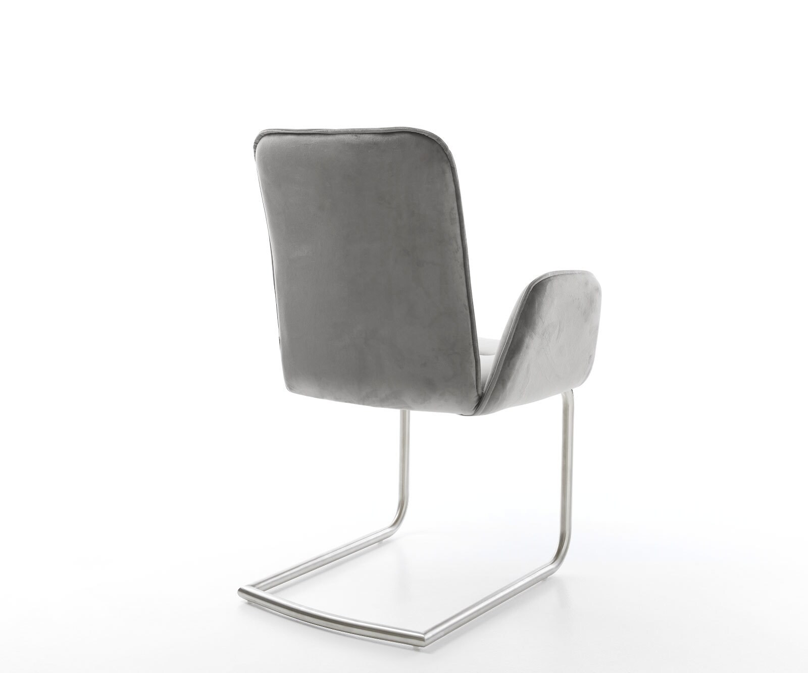 Sledemodel Vinja-Flex fluweel grijs sledemodel rond roestvrij staal 4 Sledemodel Vinja-Flex fluweel grijs sledemodel rond roestvrij staal 4