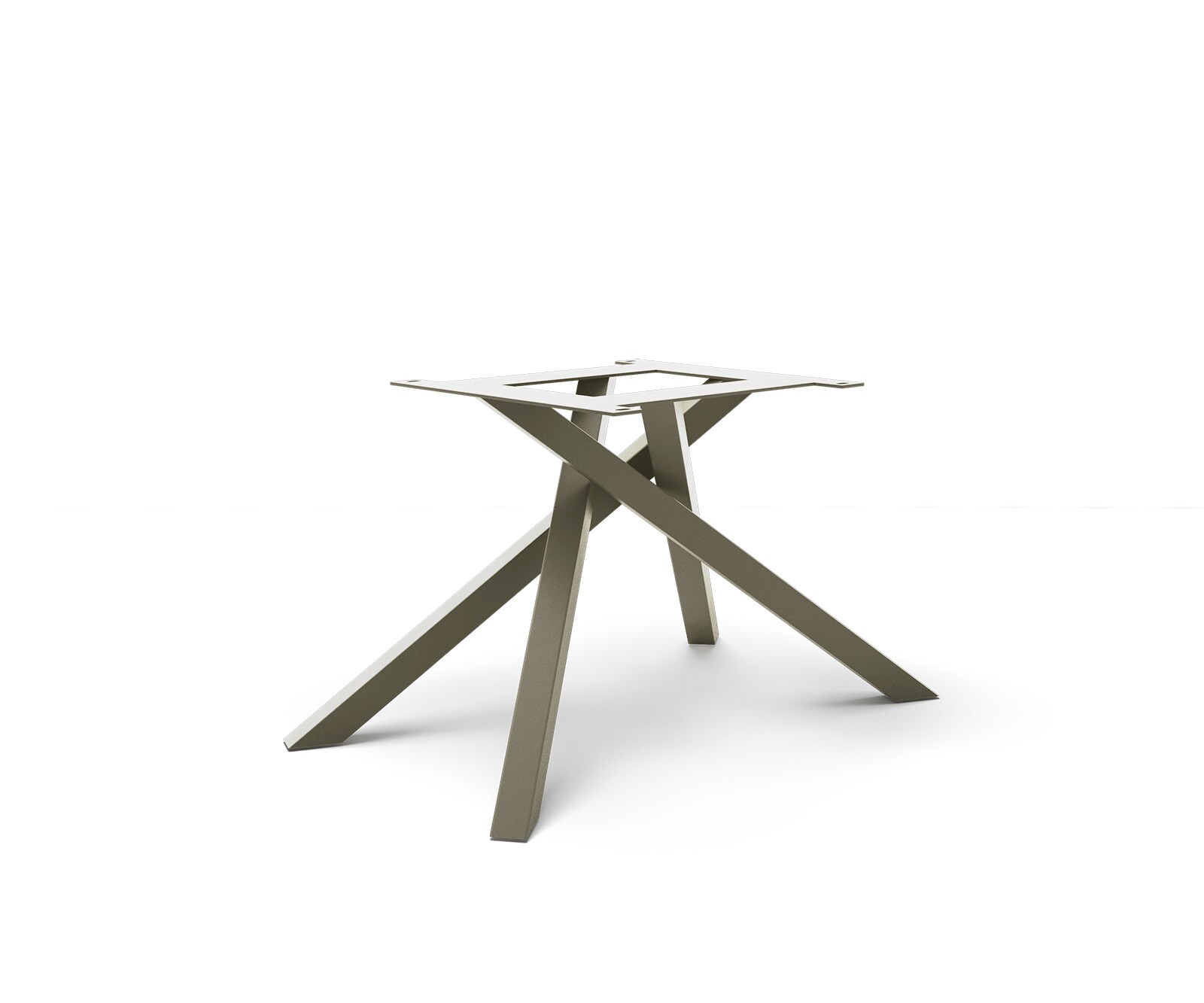 Kruisframe rechthoekig met metaalafwerking titanium voor uitschuiftafels van 180-300 cm