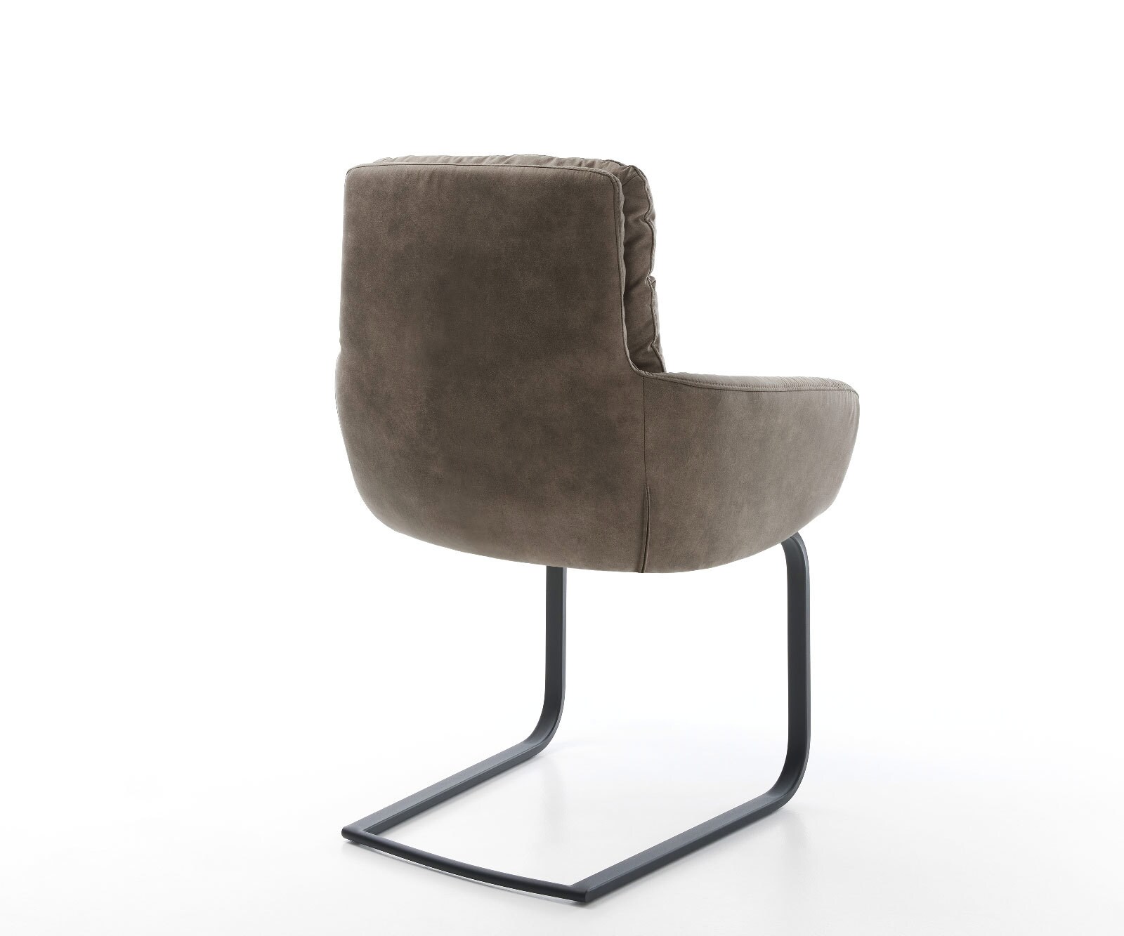 Sledemodel Abelia-Flex met armleuning microvelours taupe vintage sledemodel vlak zwart 4 Sledemodel Abelia-Flex met armleuning microvelours taupe vintage sledemodel vlak zwart 4