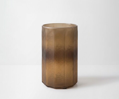 Vaas Octara B18 x D18 x H28 cm Glas Aurum Gegoten