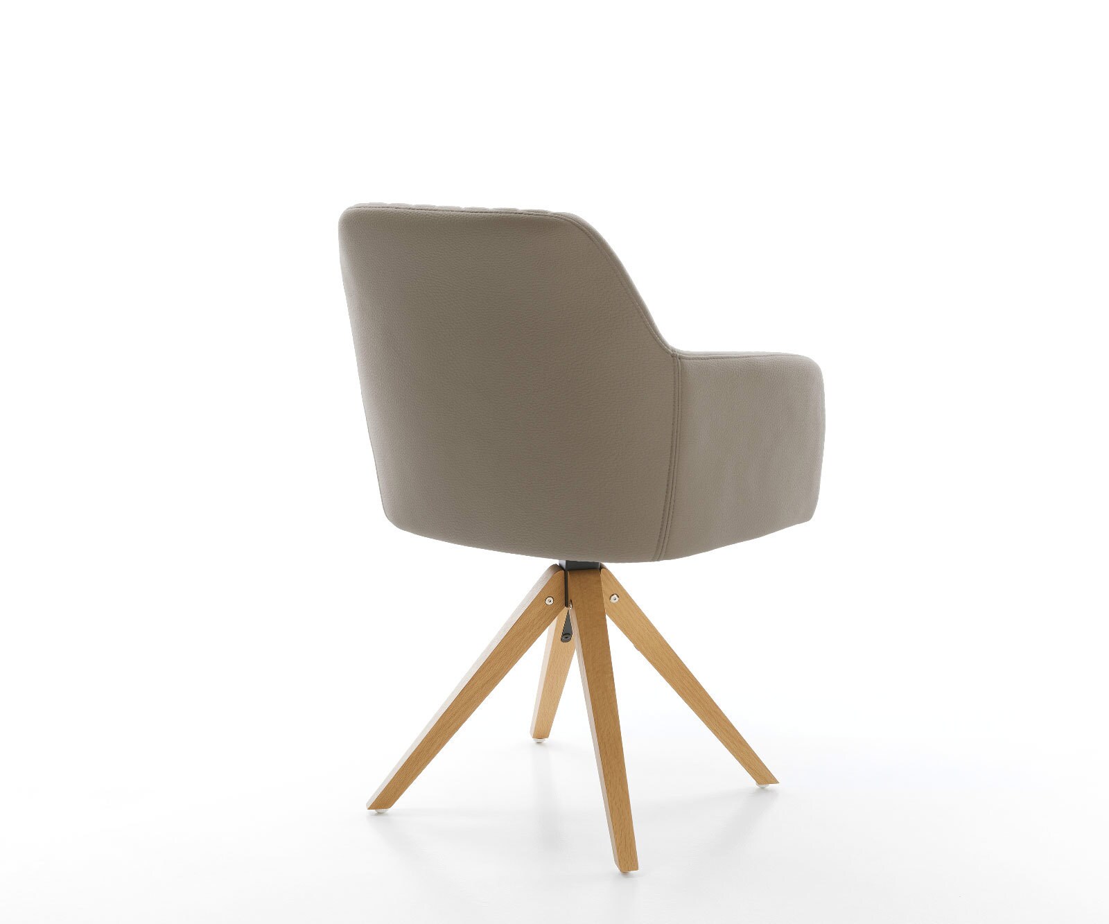 Eetkamerstoel Greg-Flex echt leer mud houten frame hoekig natuur pocketveer kern 5