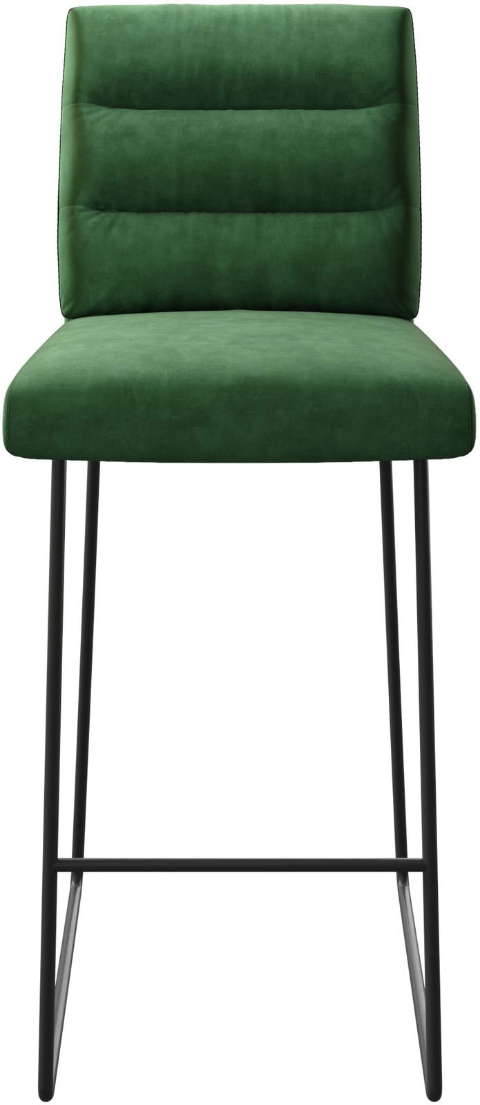 Barstoel Pela-Flex fluweel groen slipframe metaal 3