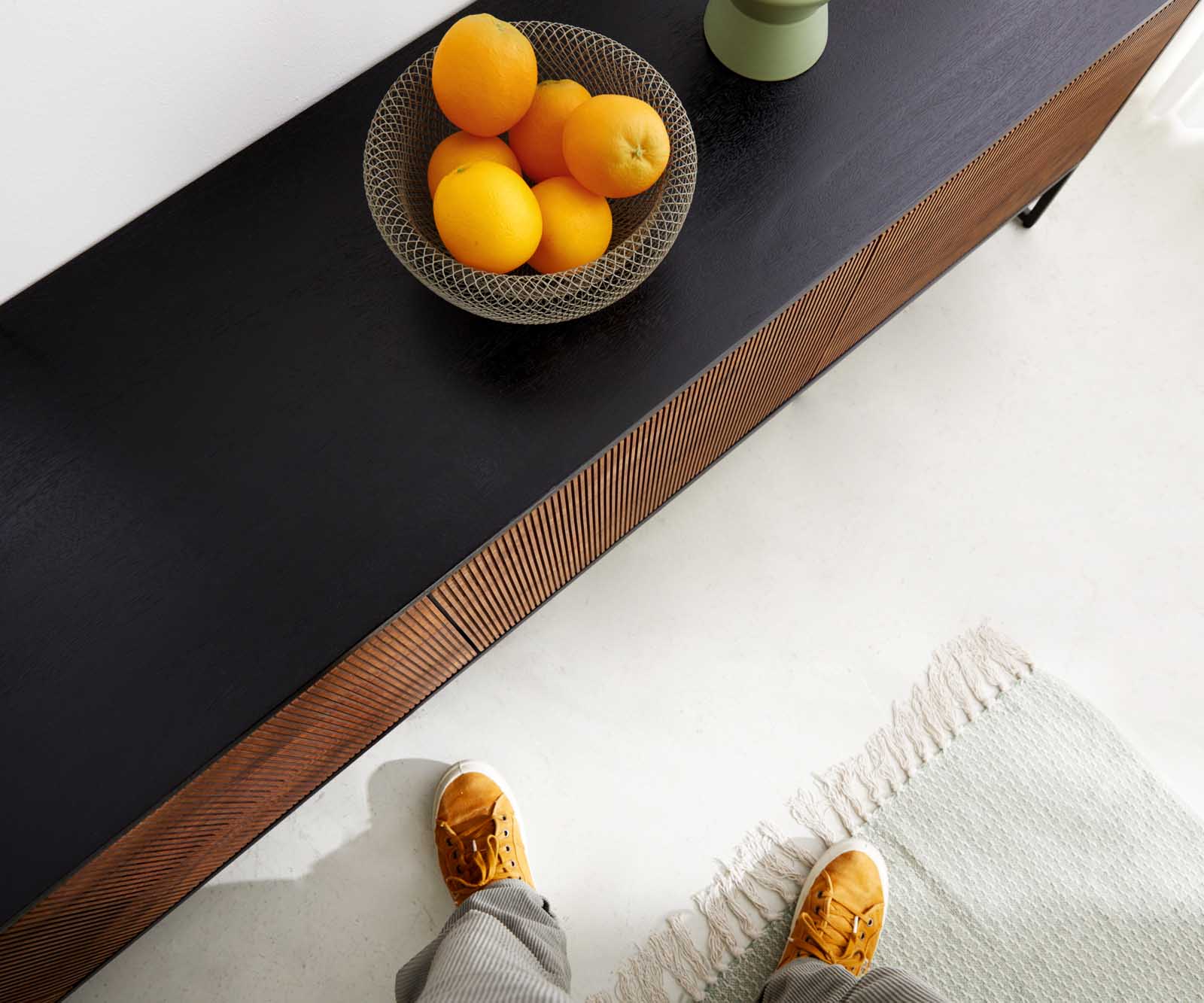Dressoir Vaag 200 cm Sheesham natuur mango zwart 4 deuren 6 Dressoir Vaag 200 cm Sheesham natuur mango zwart 4 deuren 6