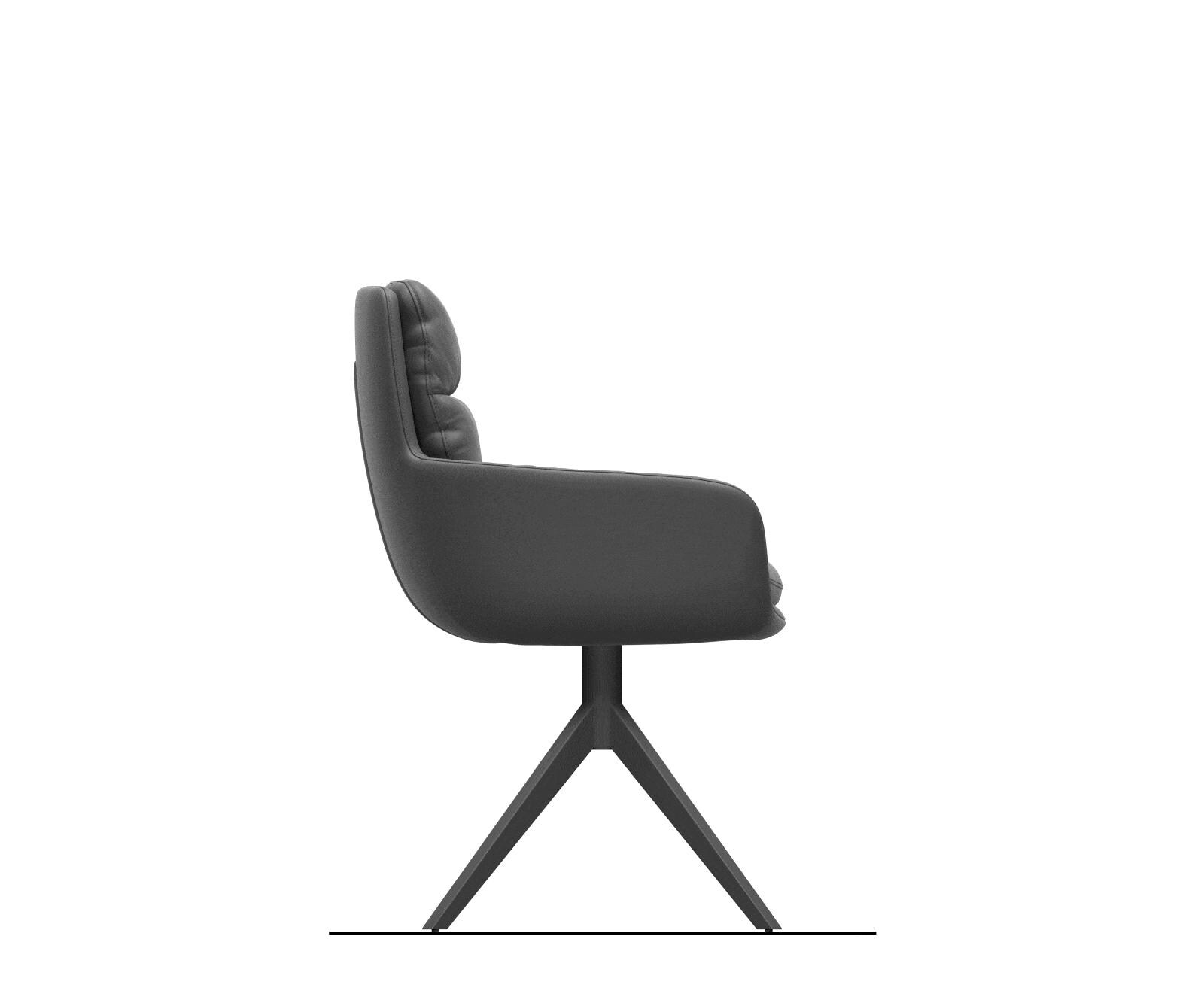 Draaistoel Abelia-Flex met armleuning materiaalmix mud kruisframe breed roestvrij staal 360° draaibaar rocker-functie 8