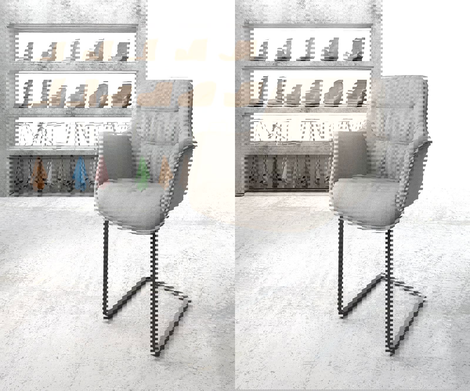 Sledemodel Kaira-Flex stripes lichtgrijs sledemodel vlak zwart