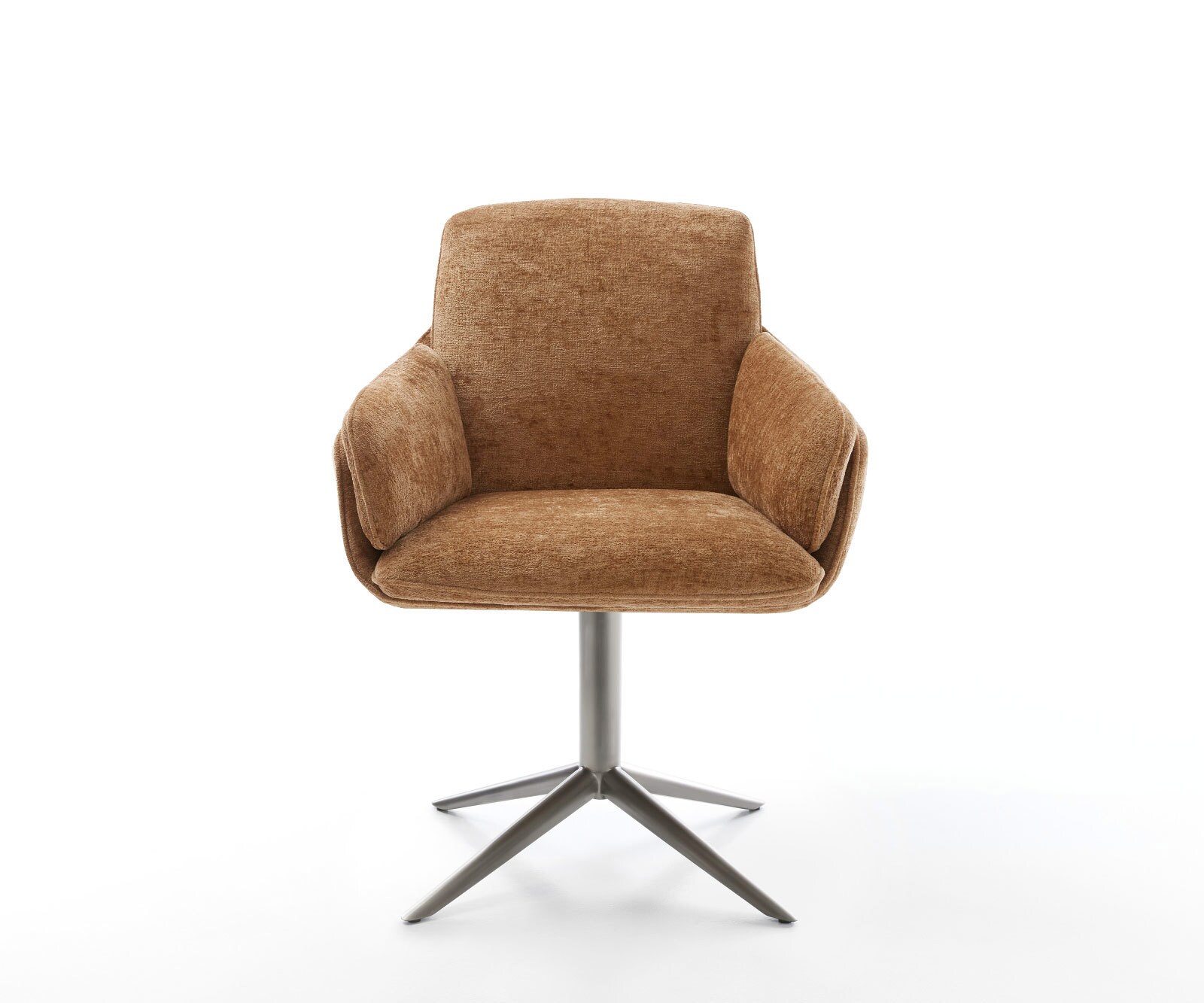 Draaistoel Luan-Flex met armleuning chenille roest kruispoot grafiet 360° draaibaar rocker-functie 1