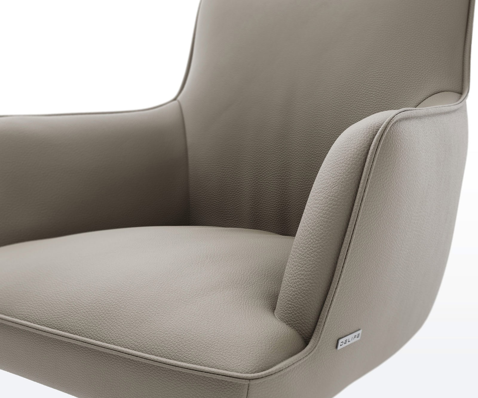 Draaistoel Heira-Flex met armleuning echt leer mud kruisframe breed afwerking met titanium 360° draaibaar rocker-functie pocketveer kern 3 Draaistoel Heira-Flex met armleuning echt leer mud kruisframe breed afwerking met titanium 360° draaibaar rocker-functie pocketveer kern 3