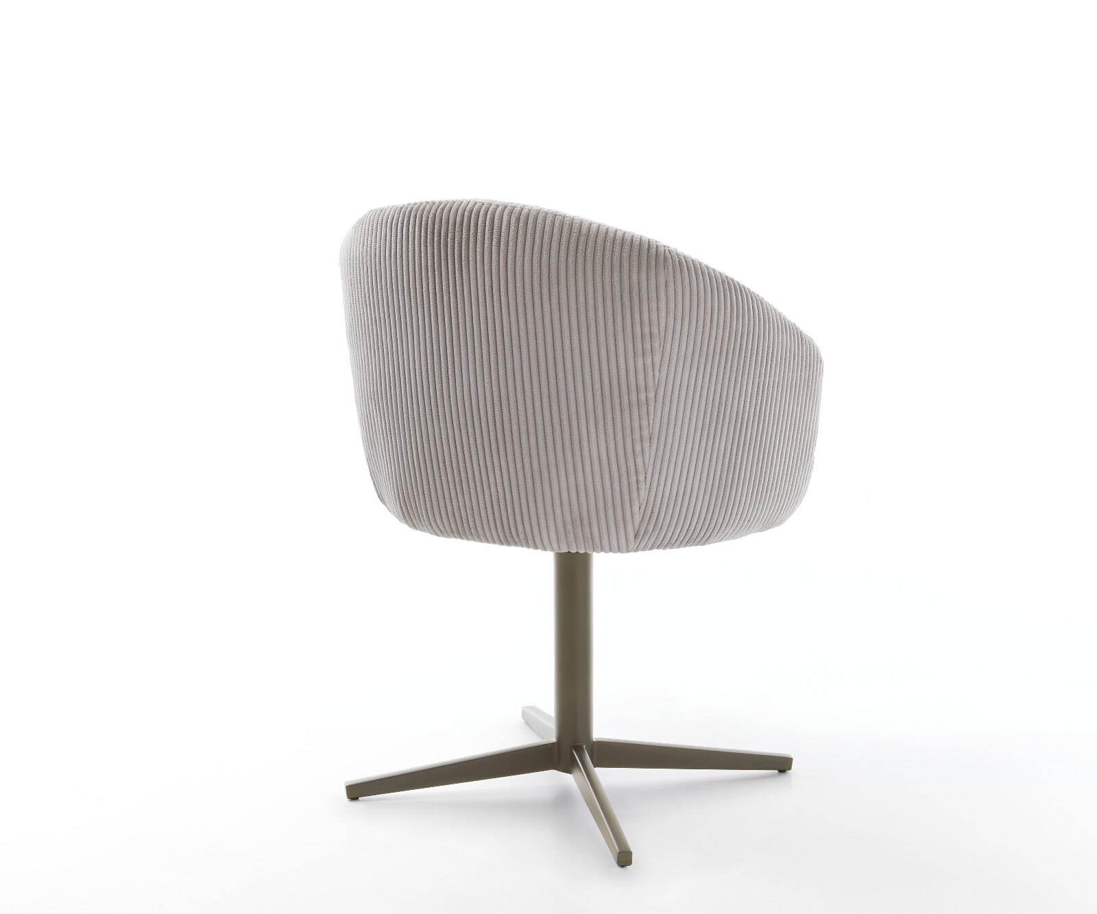 Draaistoel Caja-Flex met armleuning koord zilver grijs kruispoot afwerking met titanium 360° draaibaar pocketveer kern 4