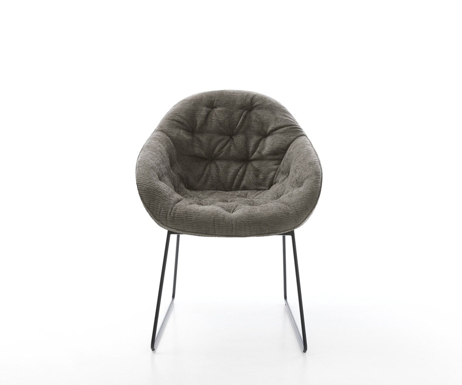 Eetkamerstoel Gaio-Flex bouclé zacht mud slipframe zwart 1