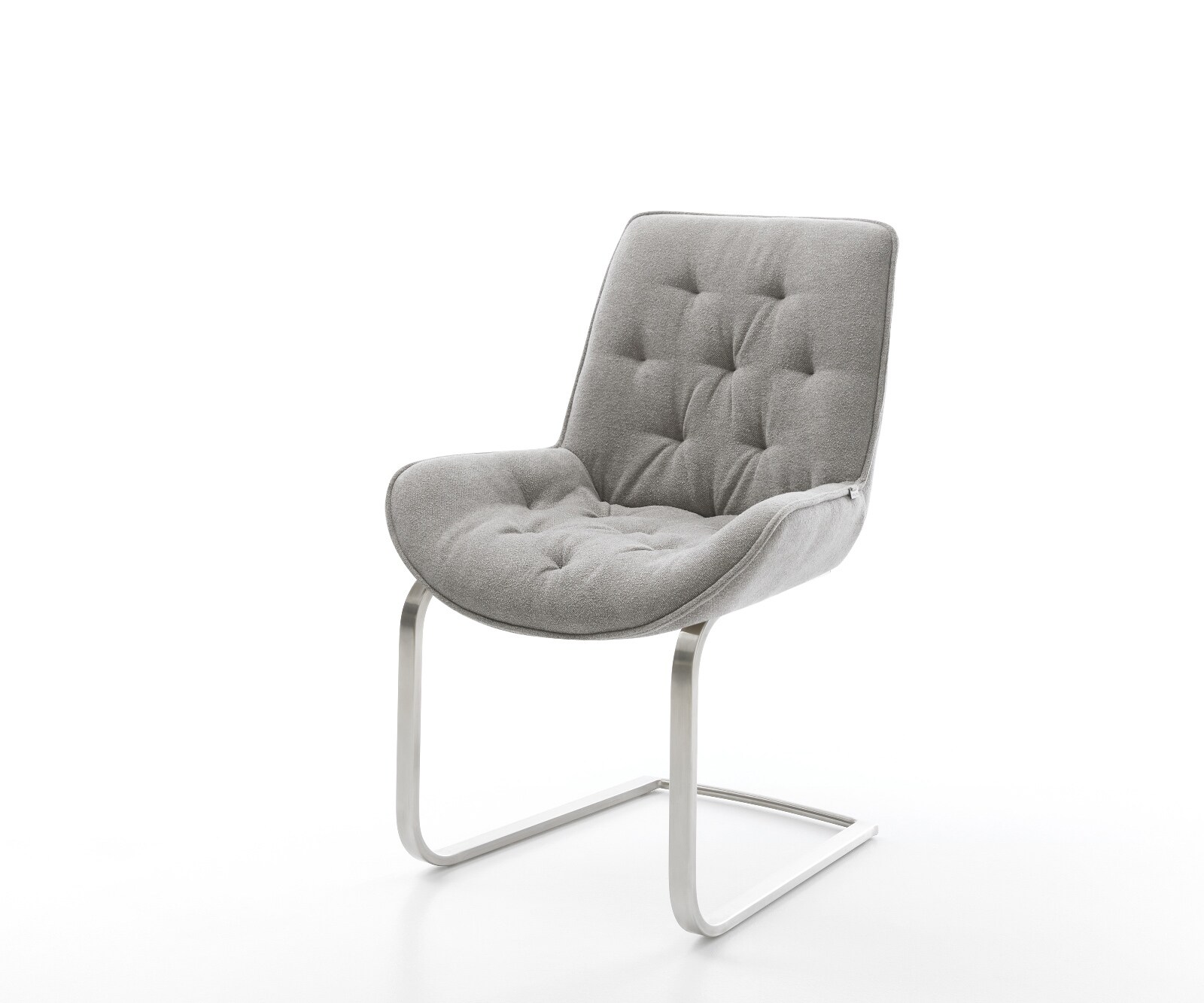 Sledemodel Taimi-Flex zachte stof met structuur grijs sledemodel vlak roestvrij staal 1