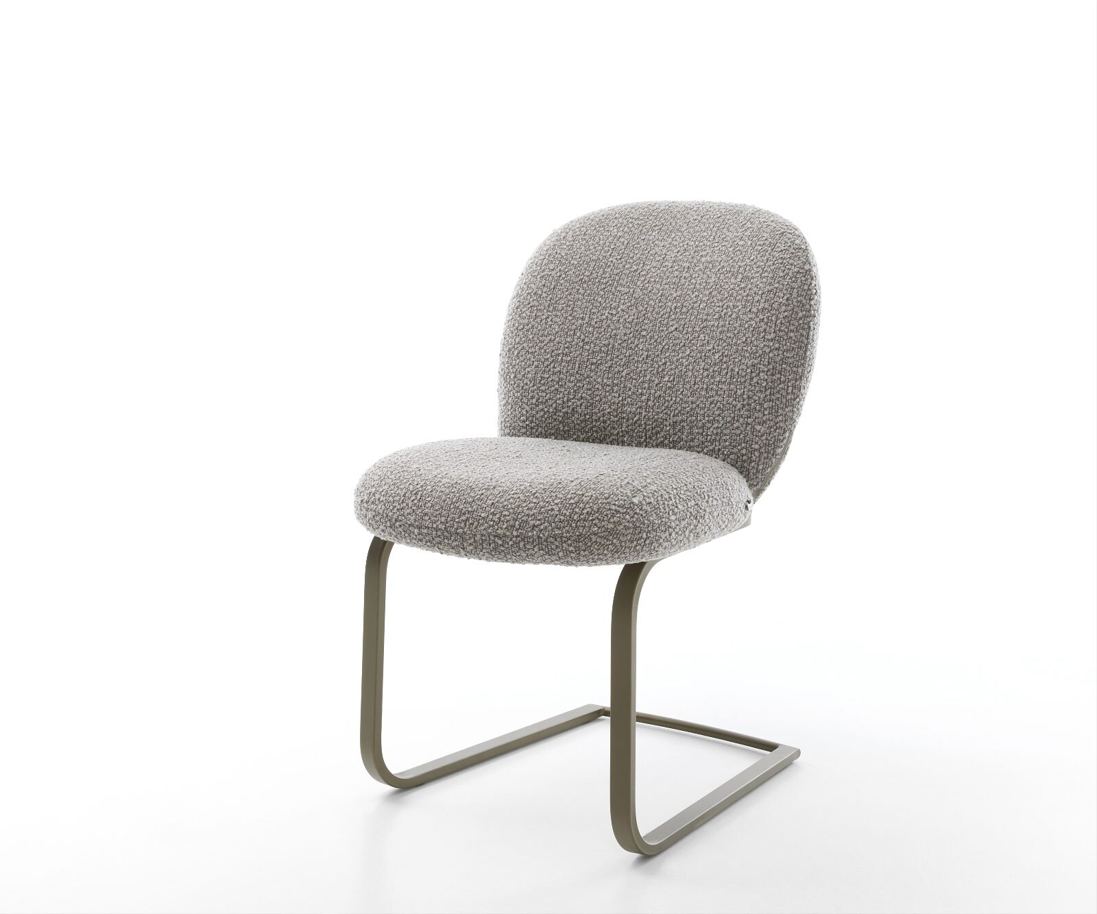 Sledemodel Nube-Flex bouclé zilver grijs sledemodel vlak afwerking met titanium pocketveer kern 1