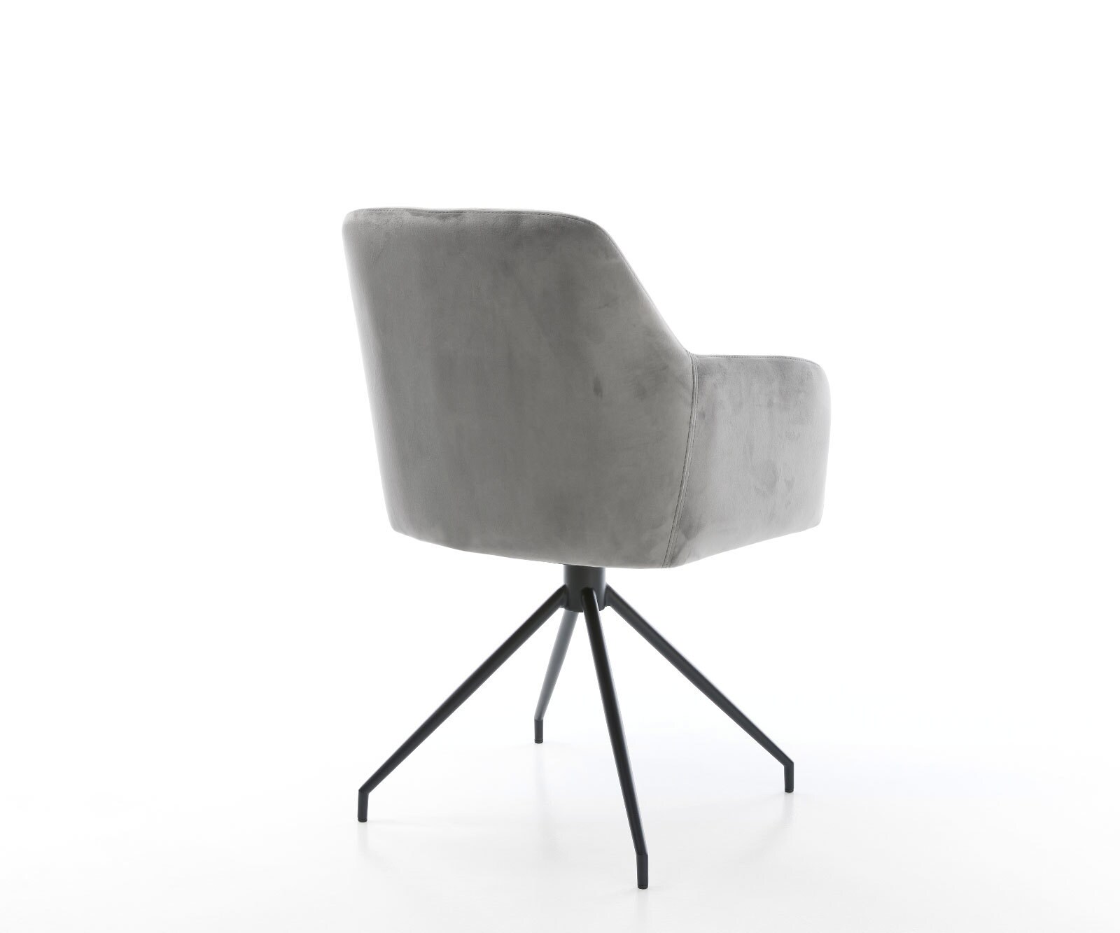 Eetkamerstoel Greg-Flex fluweel grijs kruisframe conisch zwart pocketveer kern 4 Eetkamerstoel Greg-Flex fluweel grijs kruisframe conisch zwart pocketveer kern 4