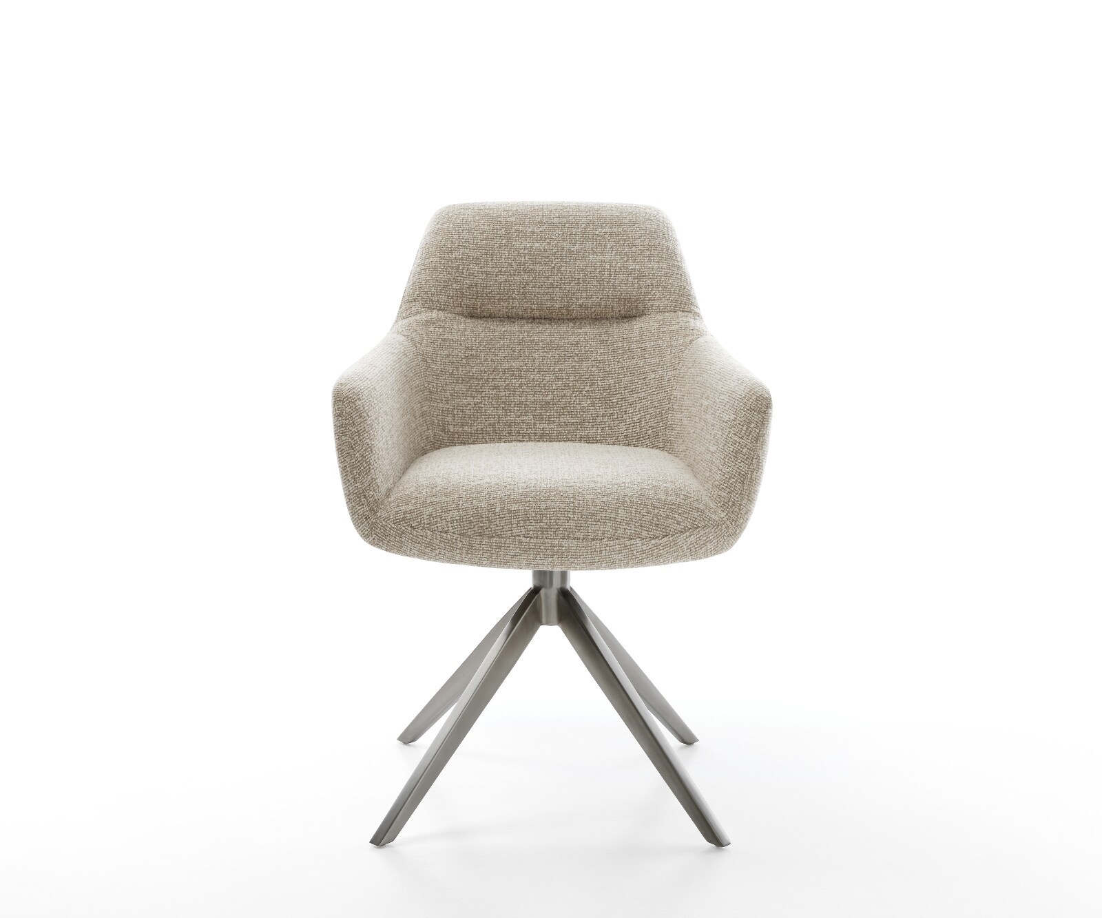 Draaistoel Pejo-Flex geweven stof beige kruisframe breed grafiet 360° draaibaar rocker-functie pocketveer kern 2