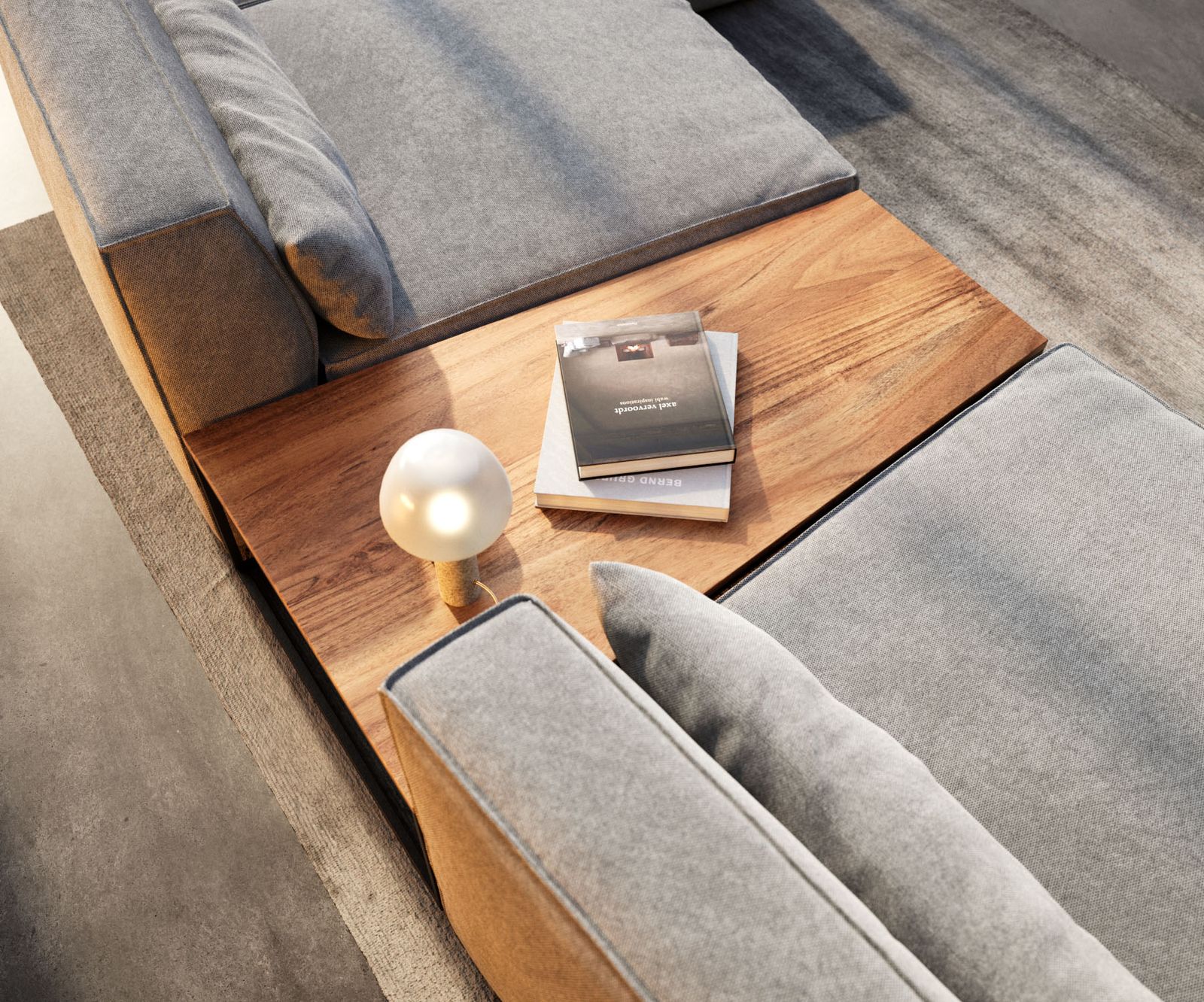 Bijzettafel Tatius 120x40/70 natuur  acacia onderstel zwart bijpassend Sirpio trapeziumtafel 4