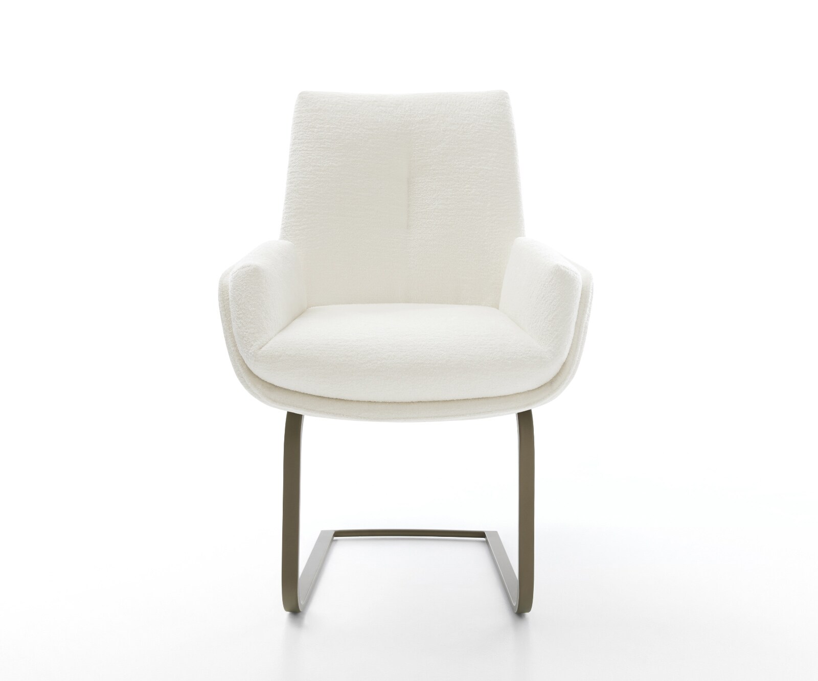 Sledemodel Clea-Flex bouclé zacht beige sledemodel vlak afwerking met titanium pocketveer kern 2