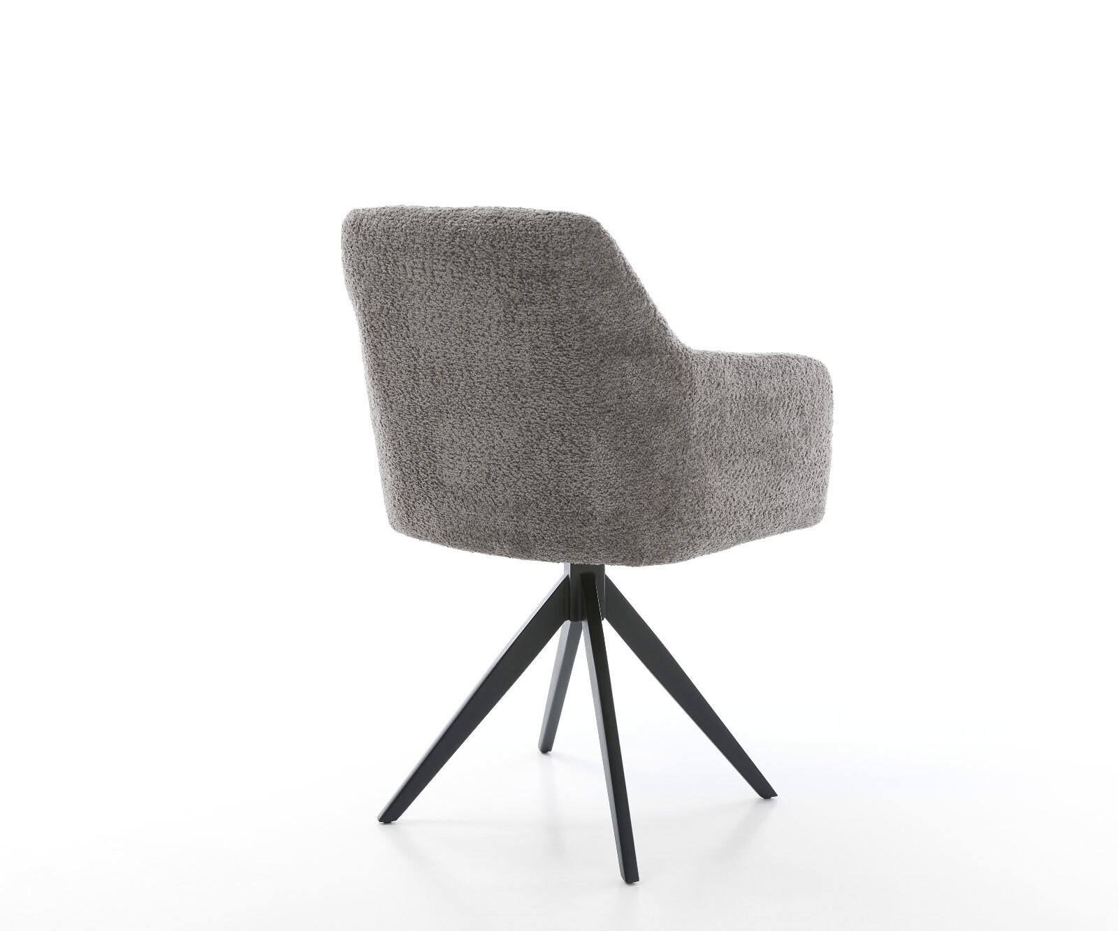 Eetkamerstoel Greg-Flex bouclé grijs kruisframe hoekig zwart pocketveer kern 4 Eetkamerstoel Greg-Flex bouclé grijs kruisframe hoekig zwart pocketveer kern 4