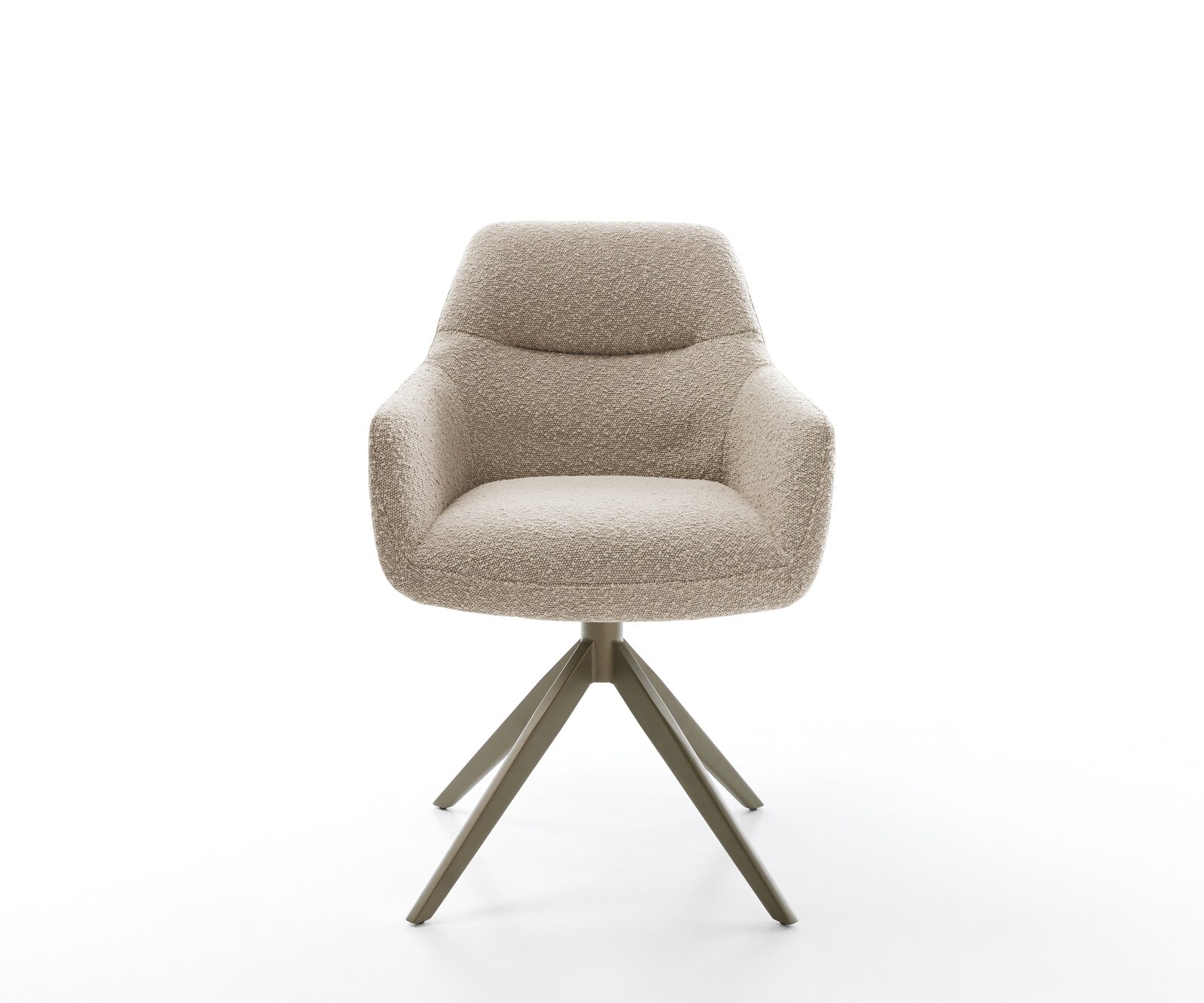 Draaistoel Pejo-Flex bouclé mud kruisframe breed afwerking met titanium 360° draaibaar rocker-functie pocketveer kern 1