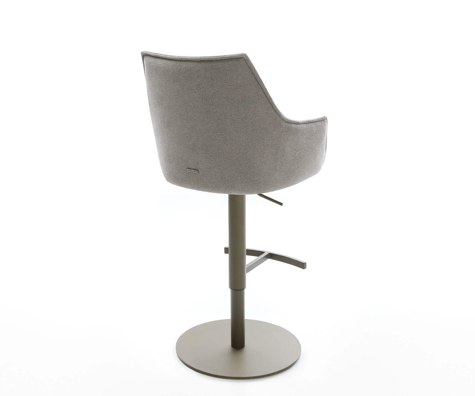 Barstoel Alja-Flex Zachte stof met structuur Grijs Draaivoet in hoogte verstelbaar Titaankleurig Titaankleurig Pocketvering 5