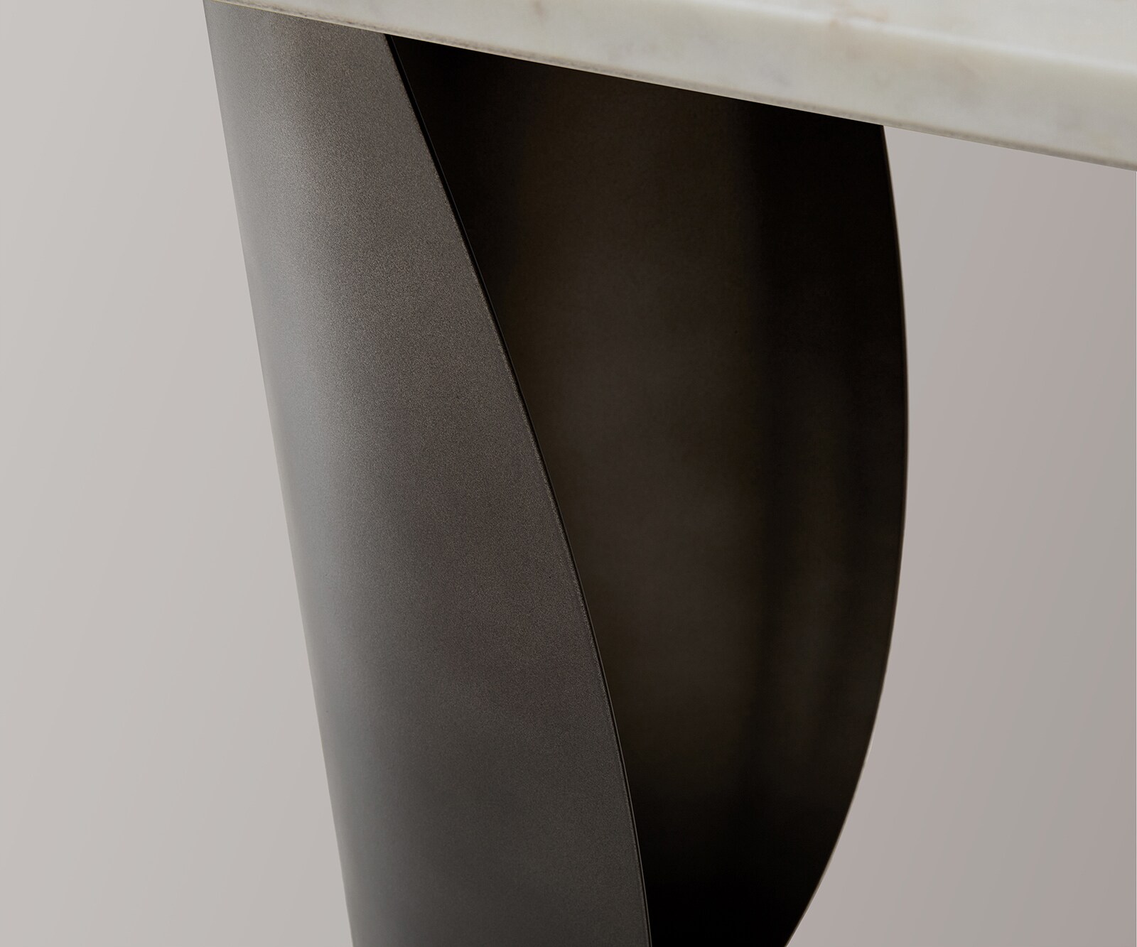 Consoletafel Solena 135x40 cm marmer wit metaal zwart antiek 4