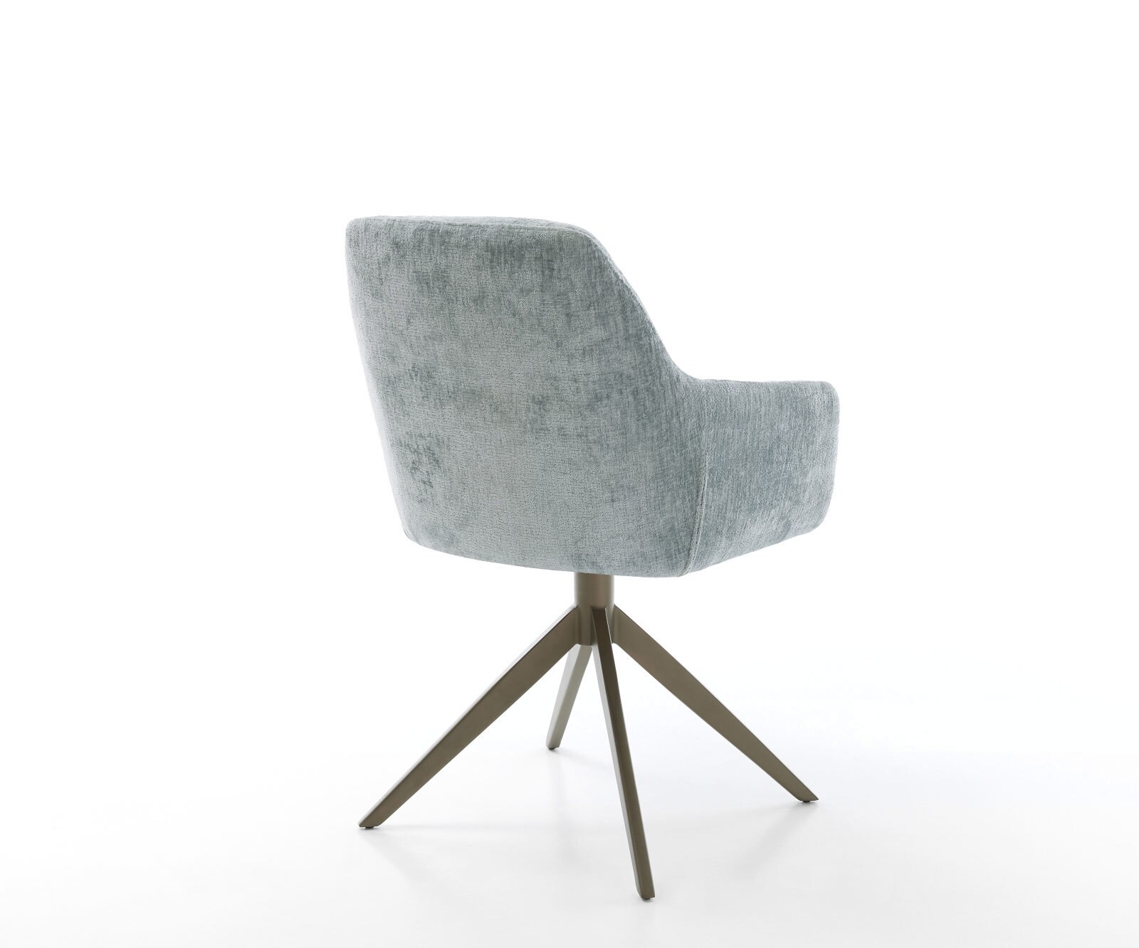 Draaistoel Pejo-Flex chenille pastelblauw kruisframe breed afwerking met titanium 360° draaibaar rocker-functie pocketveer kern 4