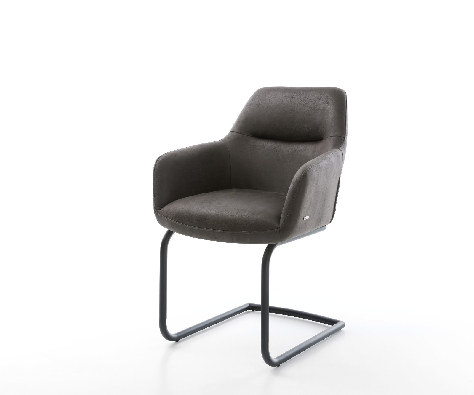 Sledemodel Pejo-Flex microvelours antraciet vintage sledemodel rond zwart pocketveer kern