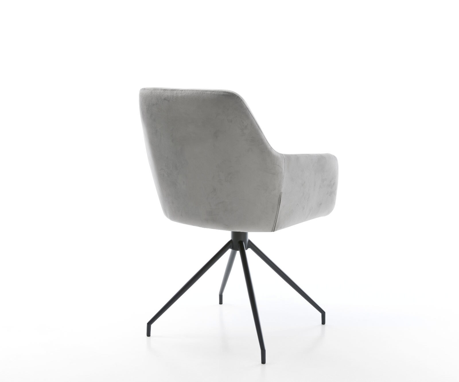 Eetkamerstoel Pejo-Flex fluweel grijs kruisframe conisch zwart pocketveer kern 4 Eetkamerstoel Pejo-Flex fluweel grijs kruisframe conisch zwart pocketveer kern 4