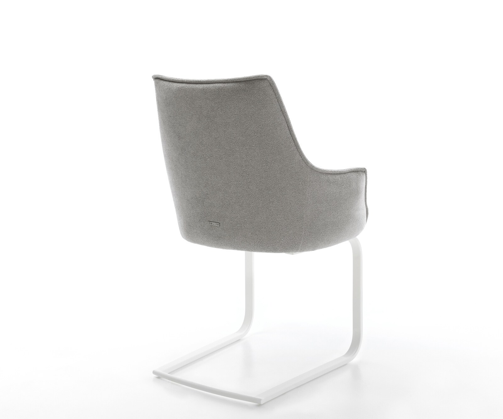 Sledemodel Alja-Flex met armleuning zachte stof met structuur grijs sledemodel vlak wit pocketveer kern 5