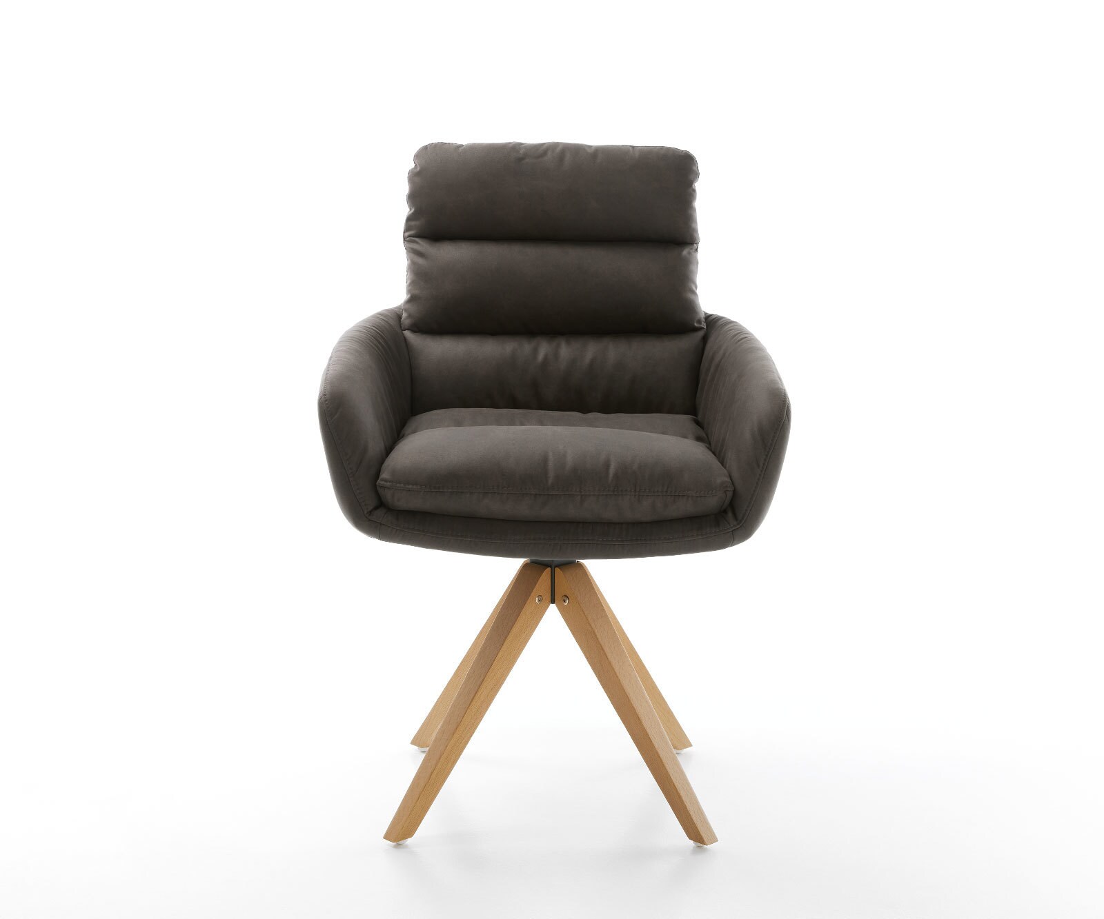 Eetkamerstoel Abelia-Flex met armleuning microvelours antraciet vintage houten frame hoekig natuur 1 Eetkamerstoel Abelia-Flex met armleuning microvelours antraciet vintage houten frame hoekig natuur 1