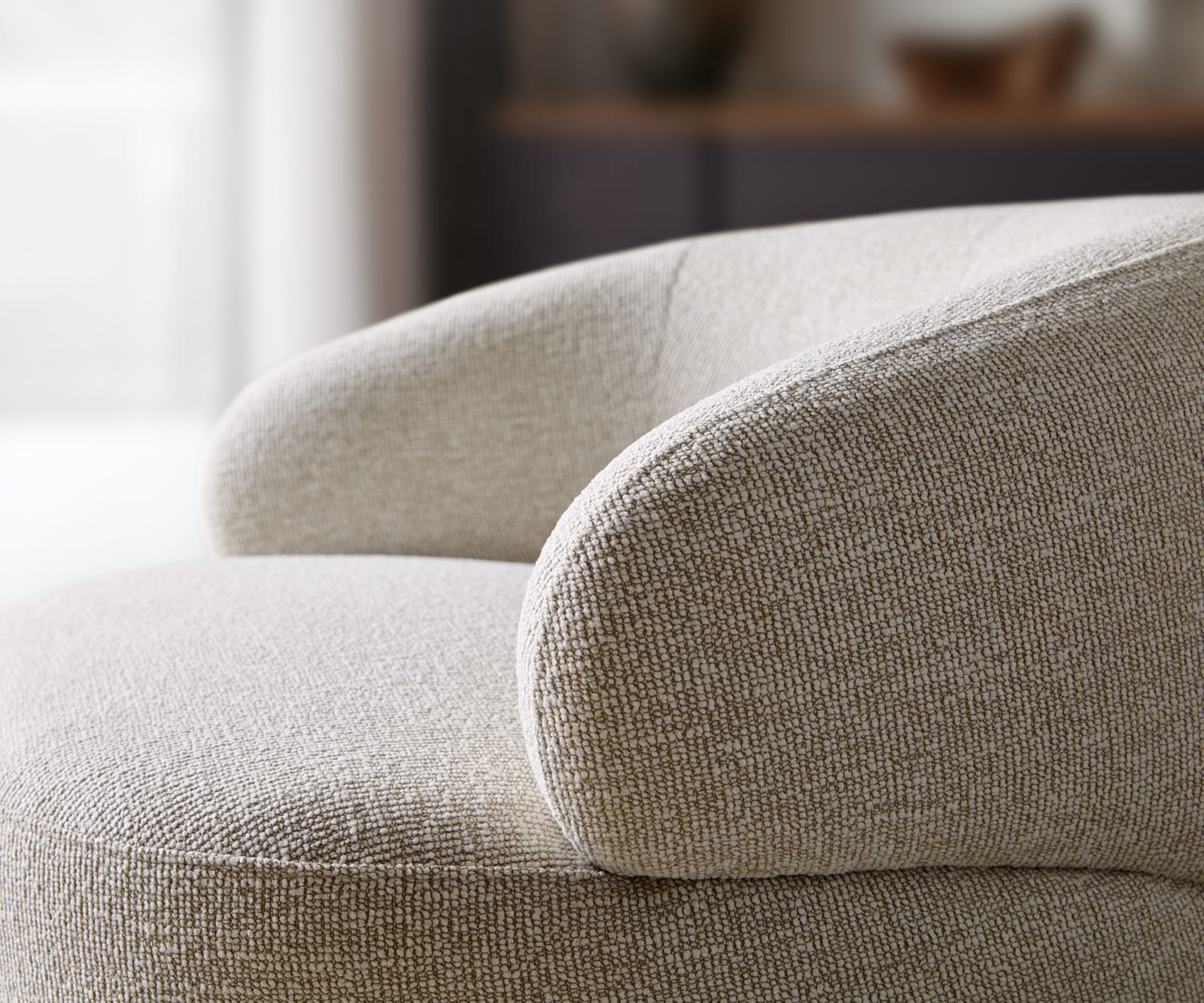 Fauteuil Nova 88x88 cm geweven stof beige 6