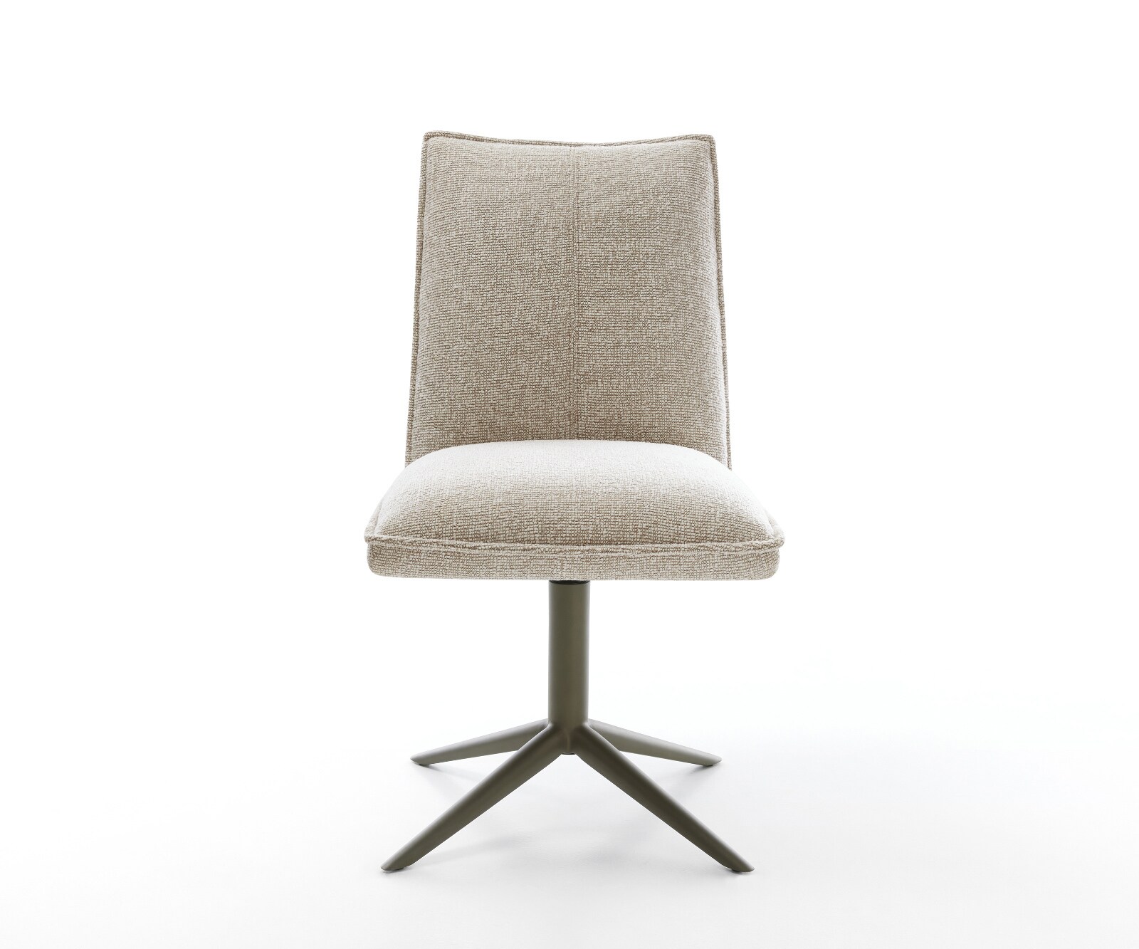 Draaistoel Lelio-Flex geweven stof beige kruispoot afwerking met titanium 360° draaibaar rocker-functie pocketveer kern 2