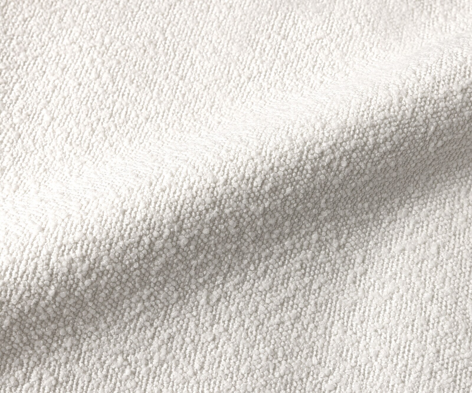 Eetkamerbank Taya-Flex 285x190 cm bouclé crème-wit hoekig kruisframe zwart pocketvering rechts 3